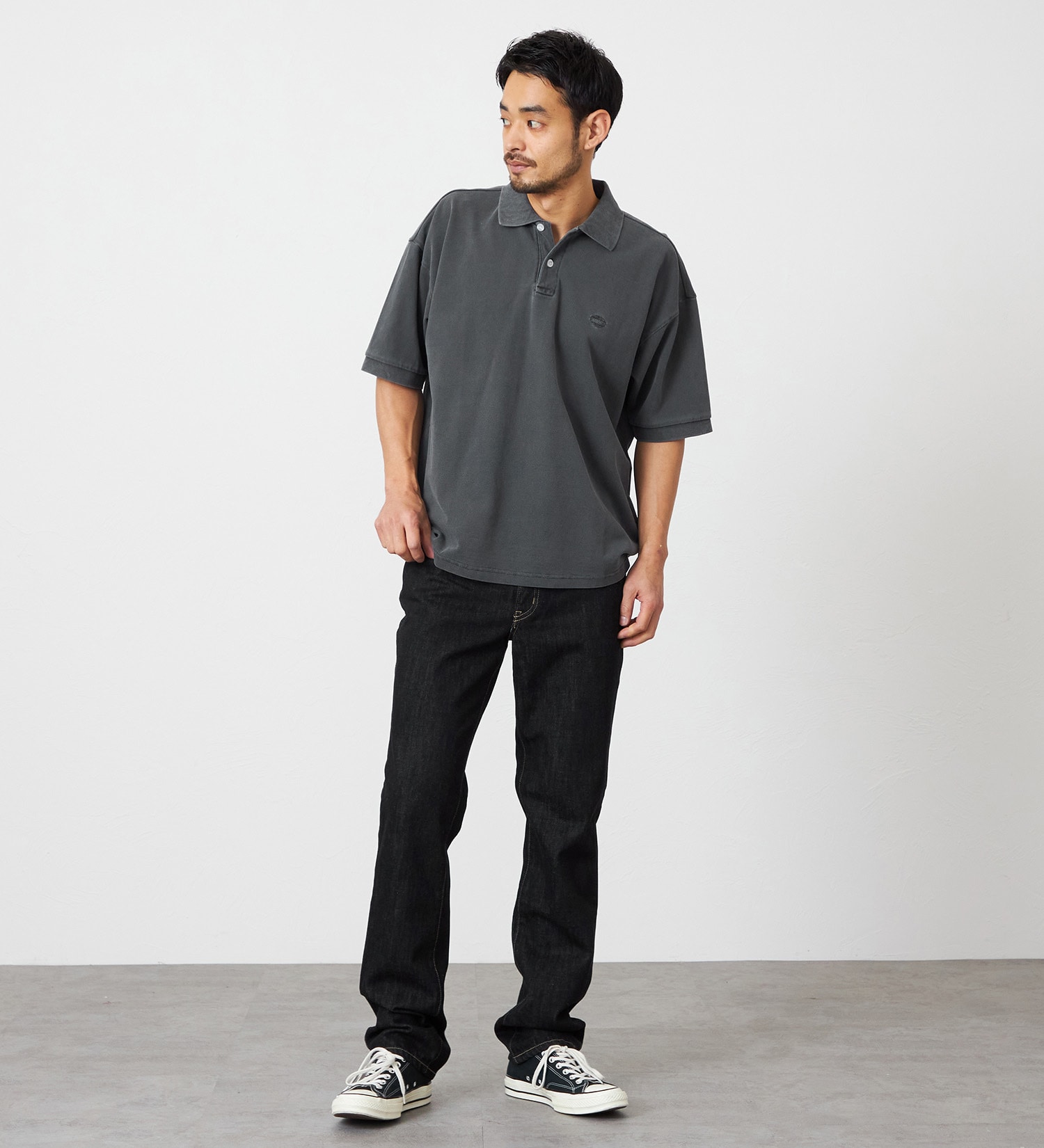 EDWIN(エドウイン)の【裾上げ無料】インターナショナルベーシック 403 ふつうのストレート デニムパンツ ジーンズ|パンツ/デニム / ジーンズパンツ/メンズ|ブラックデニム