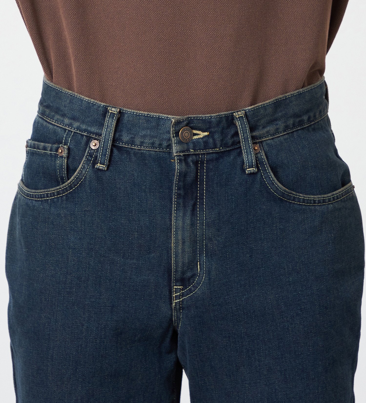 EDWIN(エドウイン)の【裾上げ無料】インターナショナルベーシック 403 ふつうのストレート デニムパンツ ジーンズ|パンツ/デニム / ジーンズパンツ/メンズ|中色ブルー2