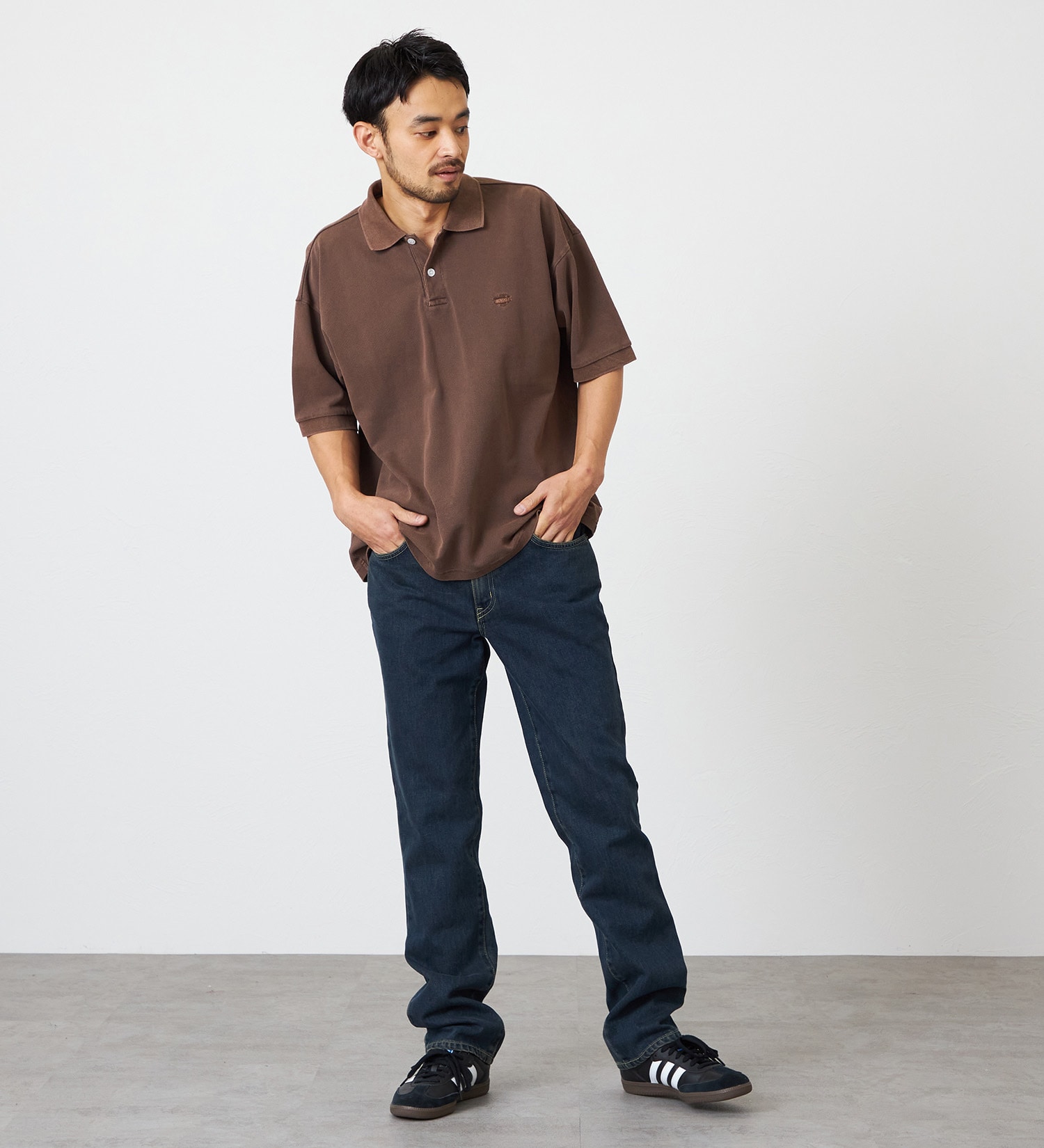 EDWIN(エドウイン)の【裾上げ無料】インターナショナルベーシック 403 ふつうのストレート デニムパンツ ジーンズ|パンツ/デニム / ジーンズパンツ/メンズ|中色ブルー2