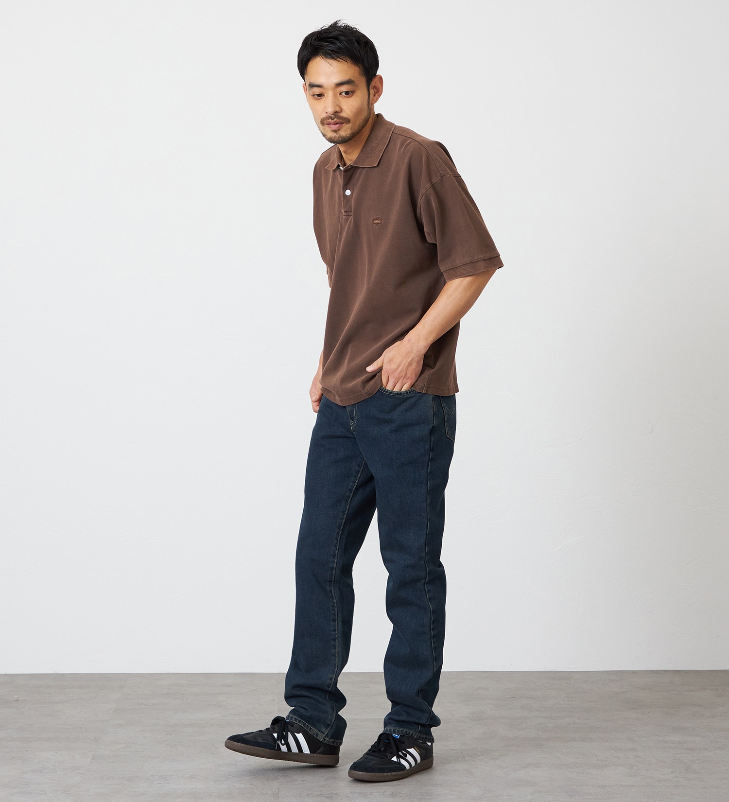 EDWIN(エドウイン)の【試着対象】【裾上げ無料】インターナショナルベーシック 403 ふつうのストレート デニムパンツ ジーンズ|パンツ/デニム / ジーンズパンツ/メンズ|中色ブルー2