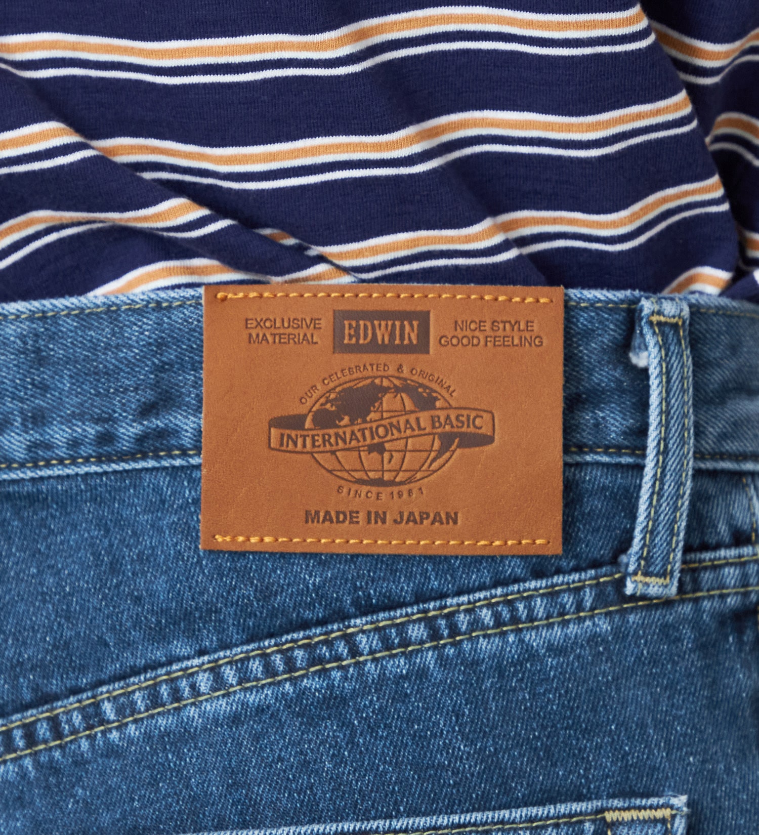 EDWIN(エドウイン)の【裾上げ無料】インターナショナルベーシック 403 ふつうのストレート デニムパンツ ジーンズ|パンツ/デニム / ジーンズパンツ/メンズ|中色ブルー