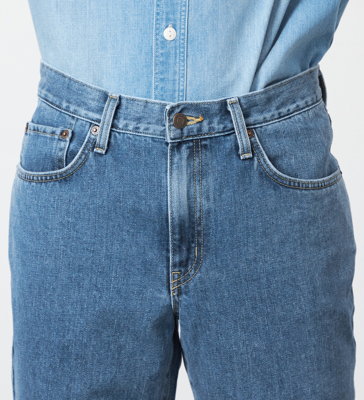 EDWIN(エドウイン)の【裾上げ無料】インターナショナルベーシック 403 ふつうのストレート デニムパンツ ジーンズ|パンツ/デニム / ジーンズパンツ/メンズ|淡色ブルー