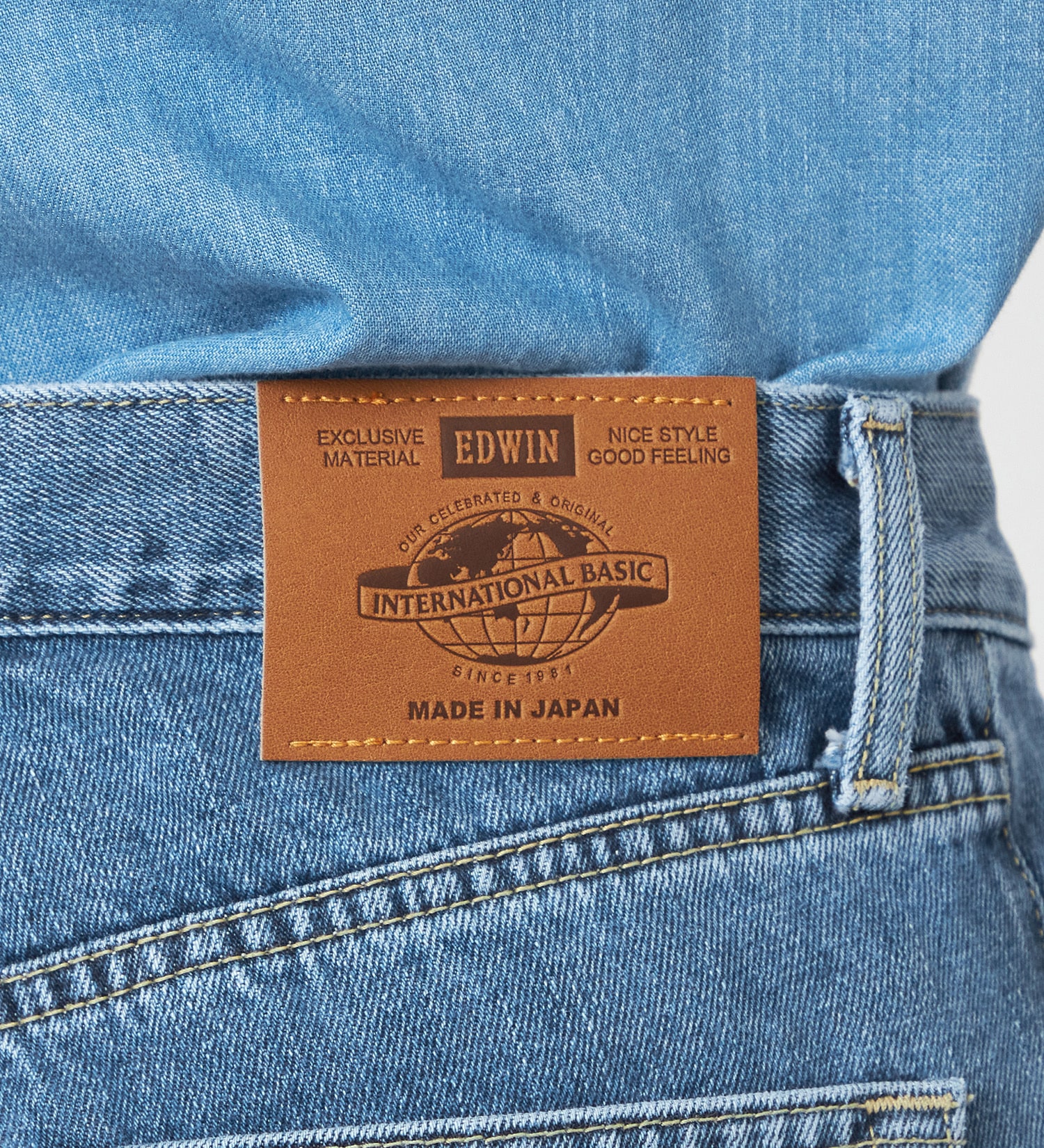 EDWIN(エドウイン)の【裾上げ無料】インターナショナルベーシック 403 ふつうのストレート デニムパンツ ジーンズ|パンツ/デニム / ジーンズパンツ/メンズ|淡色ブルー