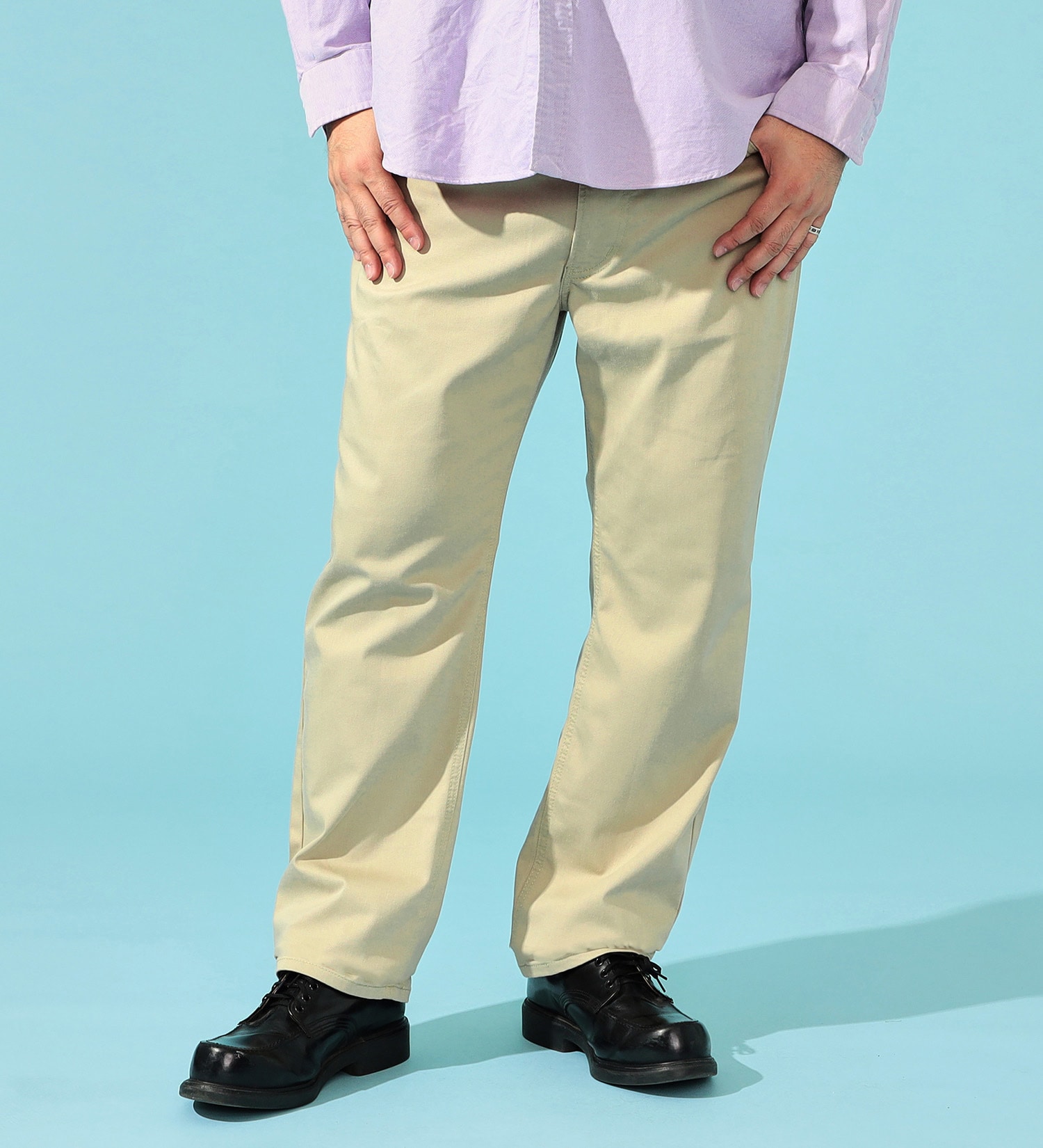EDWIN(エドウイン)の【秋のTIMESALE】【大きいサイズ】【涼】インターナショナルベーシック レギュラーストレートパンツ COOLFLEX 麻 【ドライタッチ/吸汗速乾】|パンツ/パンツ/メンズ|サンドベージュ