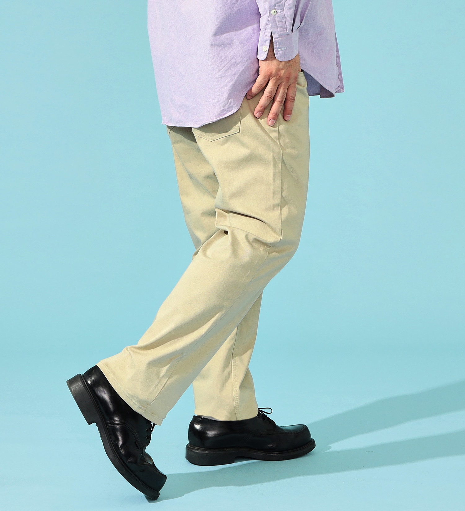 EDWIN(エドウイン)の【秋のTIMESALE】【大きいサイズ】【涼】インターナショナルベーシック レギュラーストレートパンツ COOLFLEX 麻 【ドライタッチ/吸汗速乾】|パンツ/パンツ/メンズ|サンドベージュ