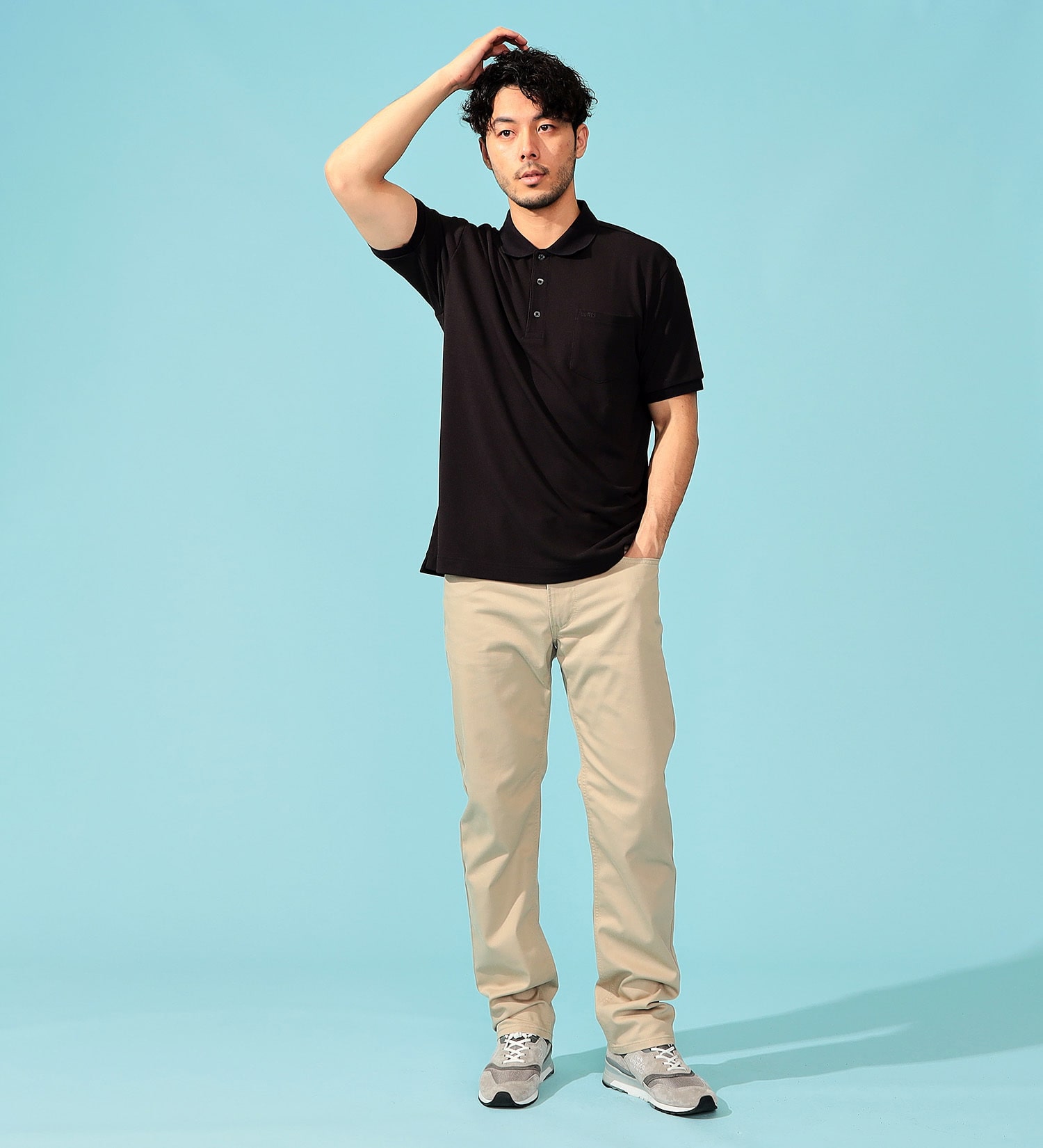 EDWIN(エドウイン)の【秋のTIMESALE】【大きいサイズ】【涼】インターナショナルベーシック レギュラーストレートパンツ COOLFLEX 麻 【ドライタッチ/吸汗速乾】|パンツ/パンツ/メンズ|サンドベージュ