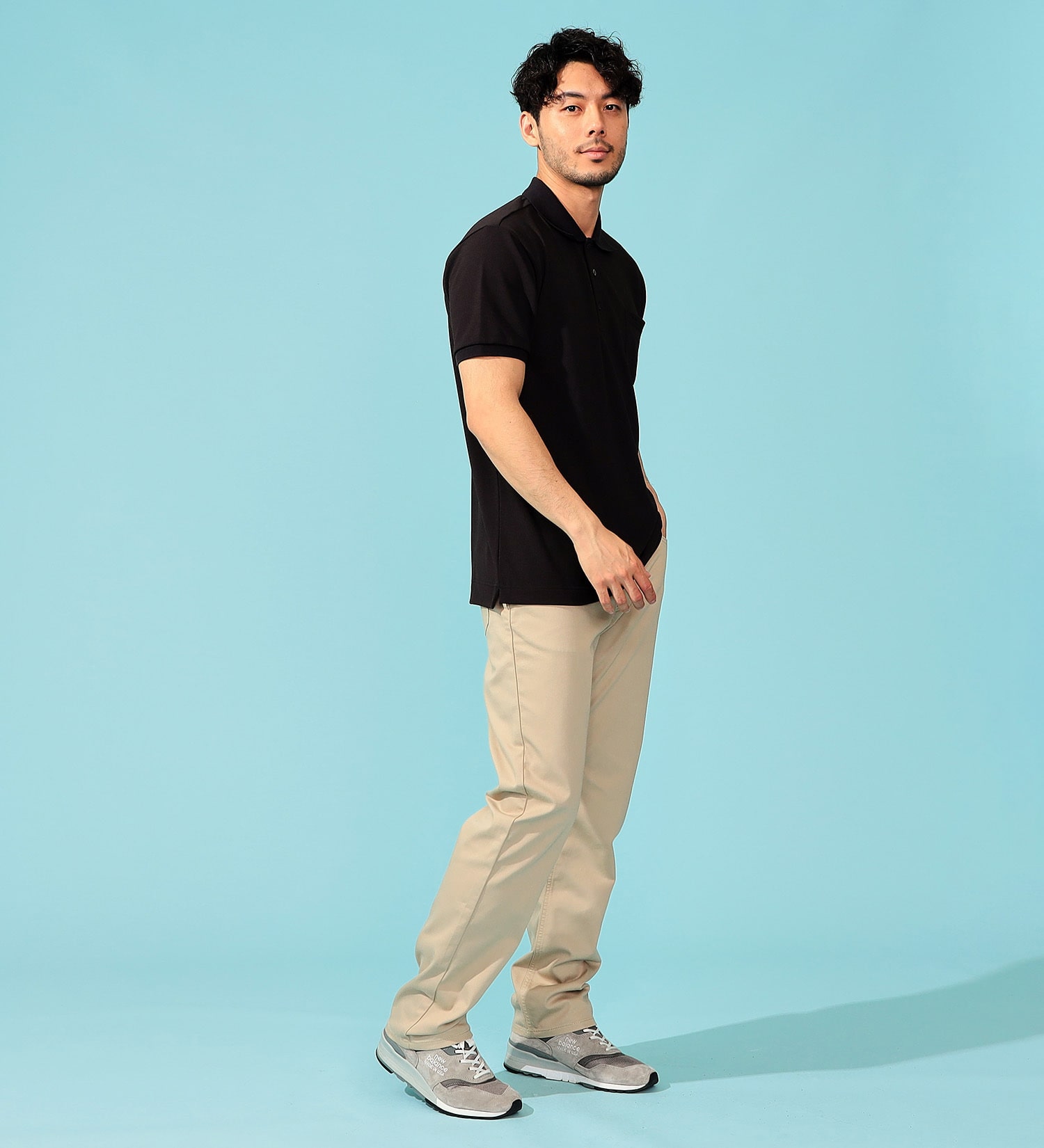 EDWIN(エドウイン)の【秋のTIMESALE】【大きいサイズ】【涼】インターナショナルベーシック レギュラーストレートパンツ COOLFLEX 麻 【ドライタッチ/吸汗速乾】|パンツ/パンツ/メンズ|サンドベージュ