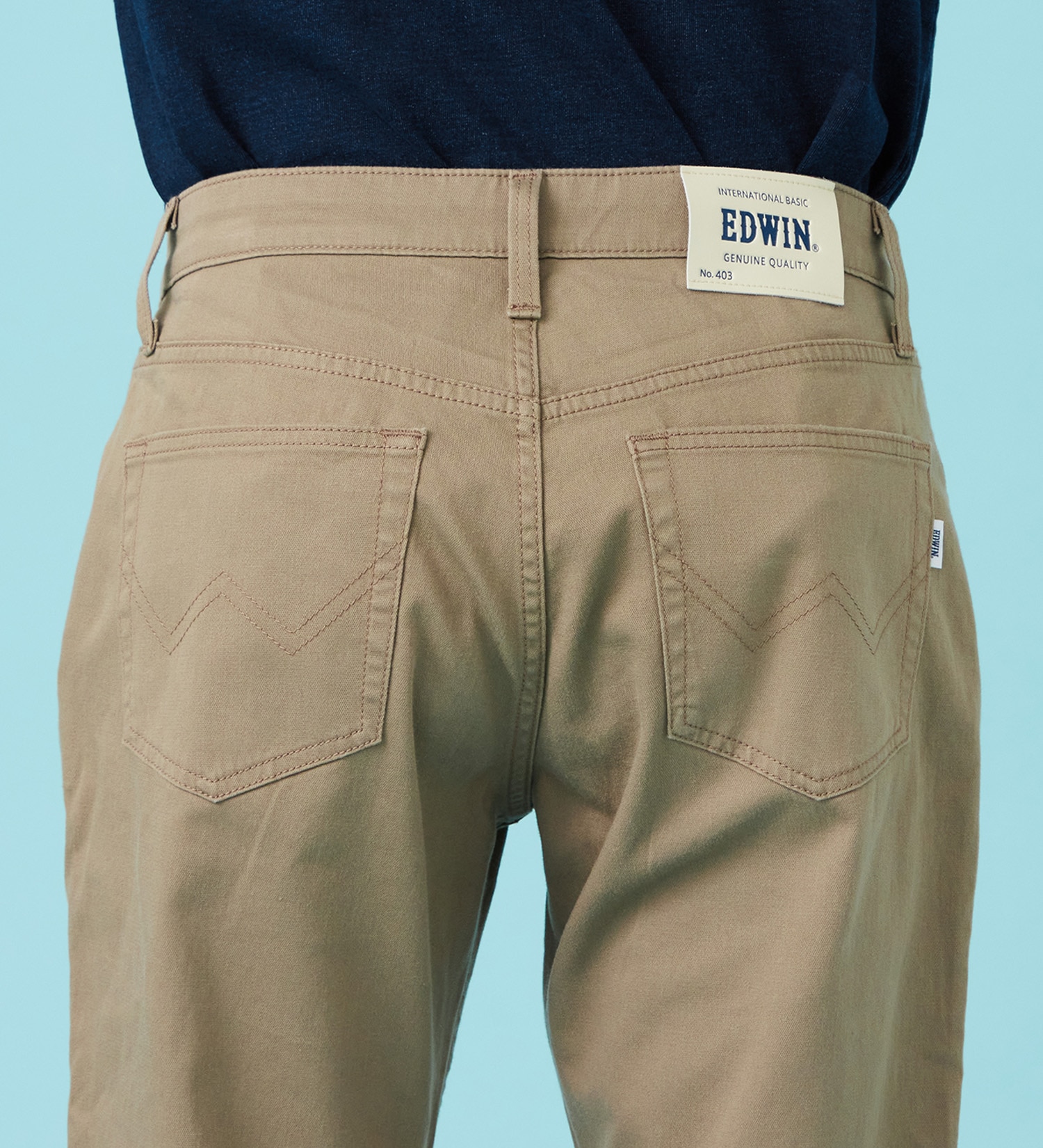 EDWIN(エドウイン)の【予約P】【大きいサイズ】【涼】インターナショナルベーシック COOL ストレート ジーンズ デニムパンツ 麻 ドライタッチ|パンツ/パンツ/メンズ|ベージュ