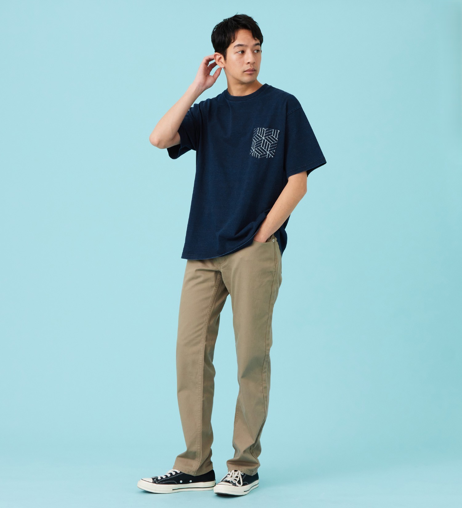 EDWIN(エドウイン)の【予約P】【大きいサイズ】【涼】インターナショナルベーシック COOL ストレート ジーンズ デニムパンツ 麻 ドライタッチ|パンツ/パンツ/メンズ|ベージュ