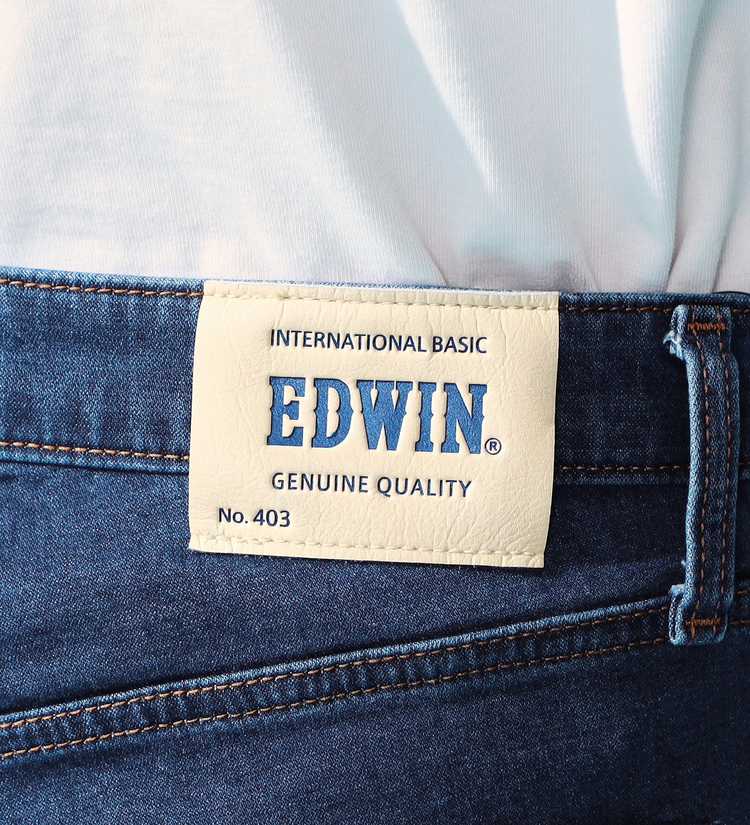 EDWIN(エドウイン)の【GW SALE】【涼】インターナショナルベーシック レギュラーストレートパンツ COOLFLEX 麻 【ドライタッチ/吸汗速乾】|パンツ/パンツ/メンズ|濃色ブルー