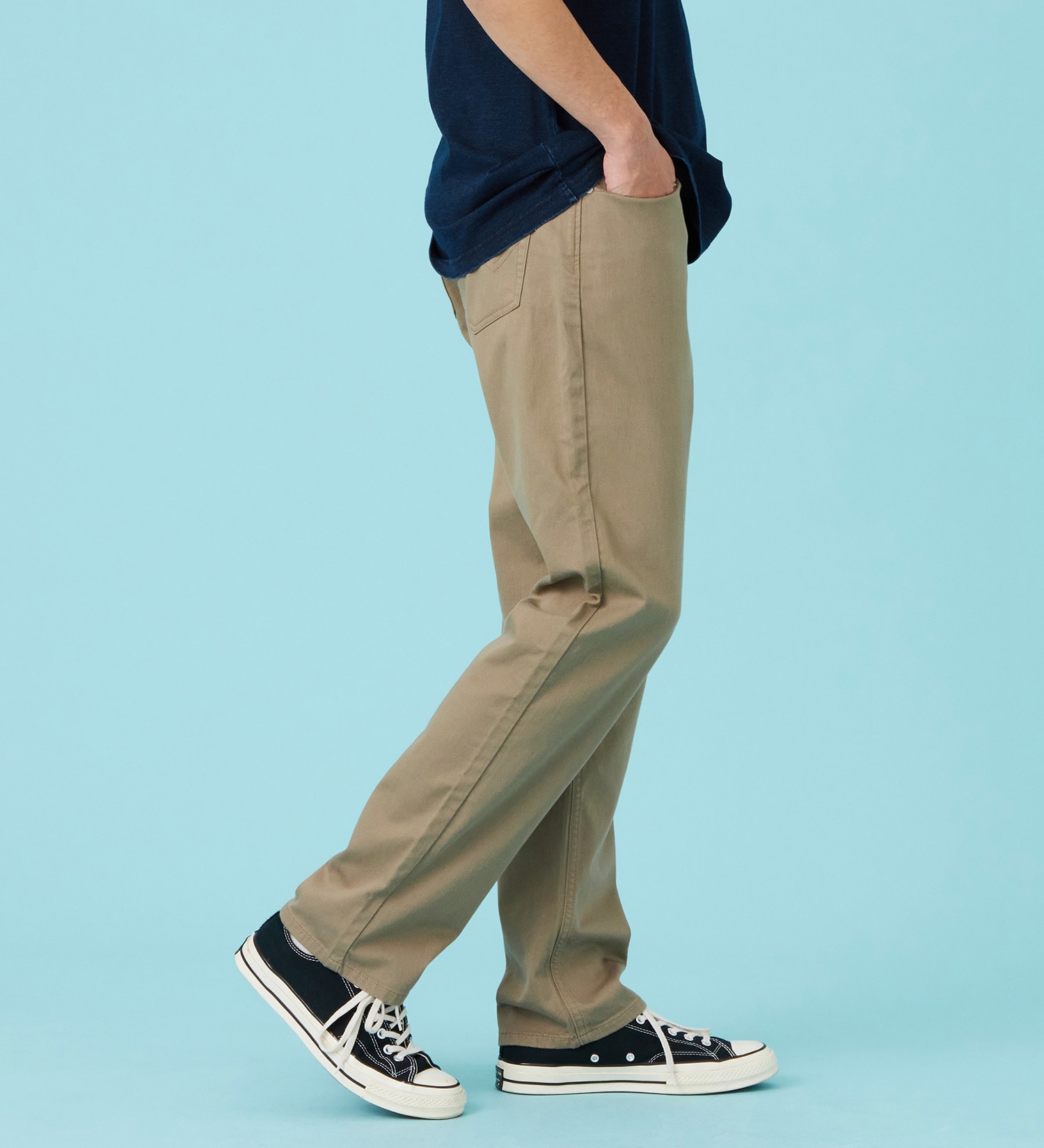 EDWIN(エドウイン)の【予約P】【涼】インターナショナルベーシック COOL ストレート ジーンズ デニムパンツ 麻 ドライタッチ|パンツ/パンツ/メンズ|ベージュ