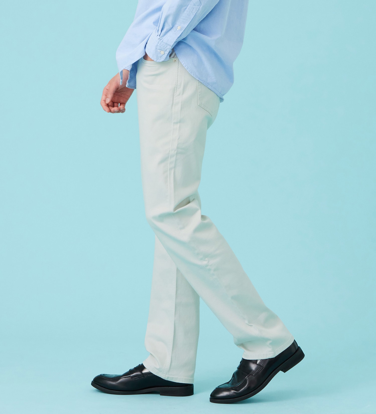 EDWIN(エドウイン)の【予約P】【涼】インターナショナルベーシック COOL ストレート ジーンズ デニムパンツ 麻 ドライタッチ|パンツ/パンツ/メンズ|ライトベージュ