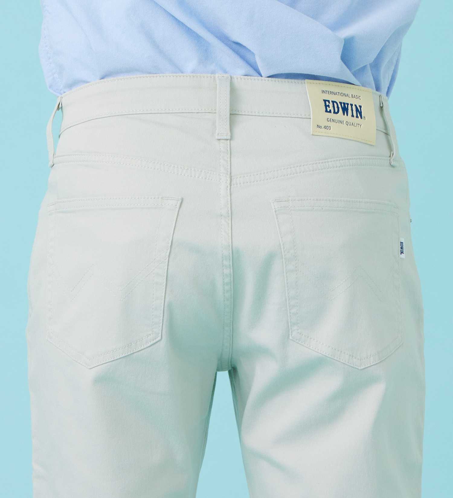 EDWIN(エドウイン)の【予約P】【涼】インターナショナルベーシック COOL ストレート ジーンズ デニムパンツ 麻 ドライタッチ|パンツ/パンツ/メンズ|ライトベージュ