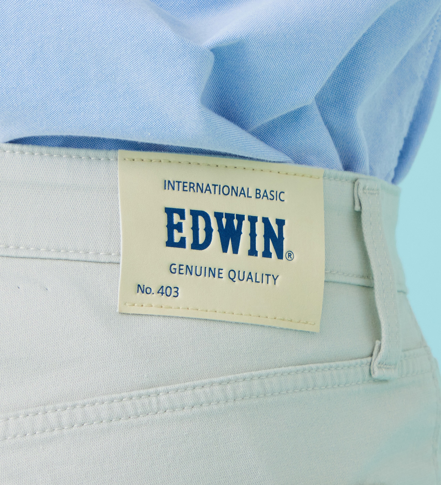 EDWIN(エドウイン)の【予約P】【涼】インターナショナルベーシック COOL ストレート ジーンズ デニムパンツ 麻 ドライタッチ|パンツ/パンツ/メンズ|ライトベージュ