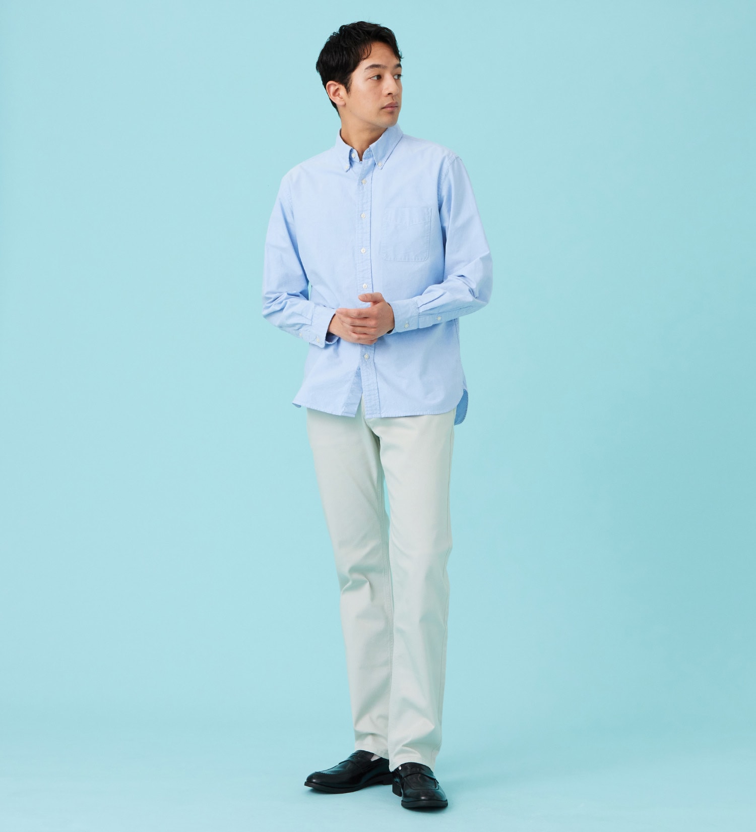 EDWIN(エドウイン)の【予約P】【涼】インターナショナルベーシック COOL ストレート ジーンズ デニムパンツ 麻 ドライタッチ|パンツ/パンツ/メンズ|ライトベージュ