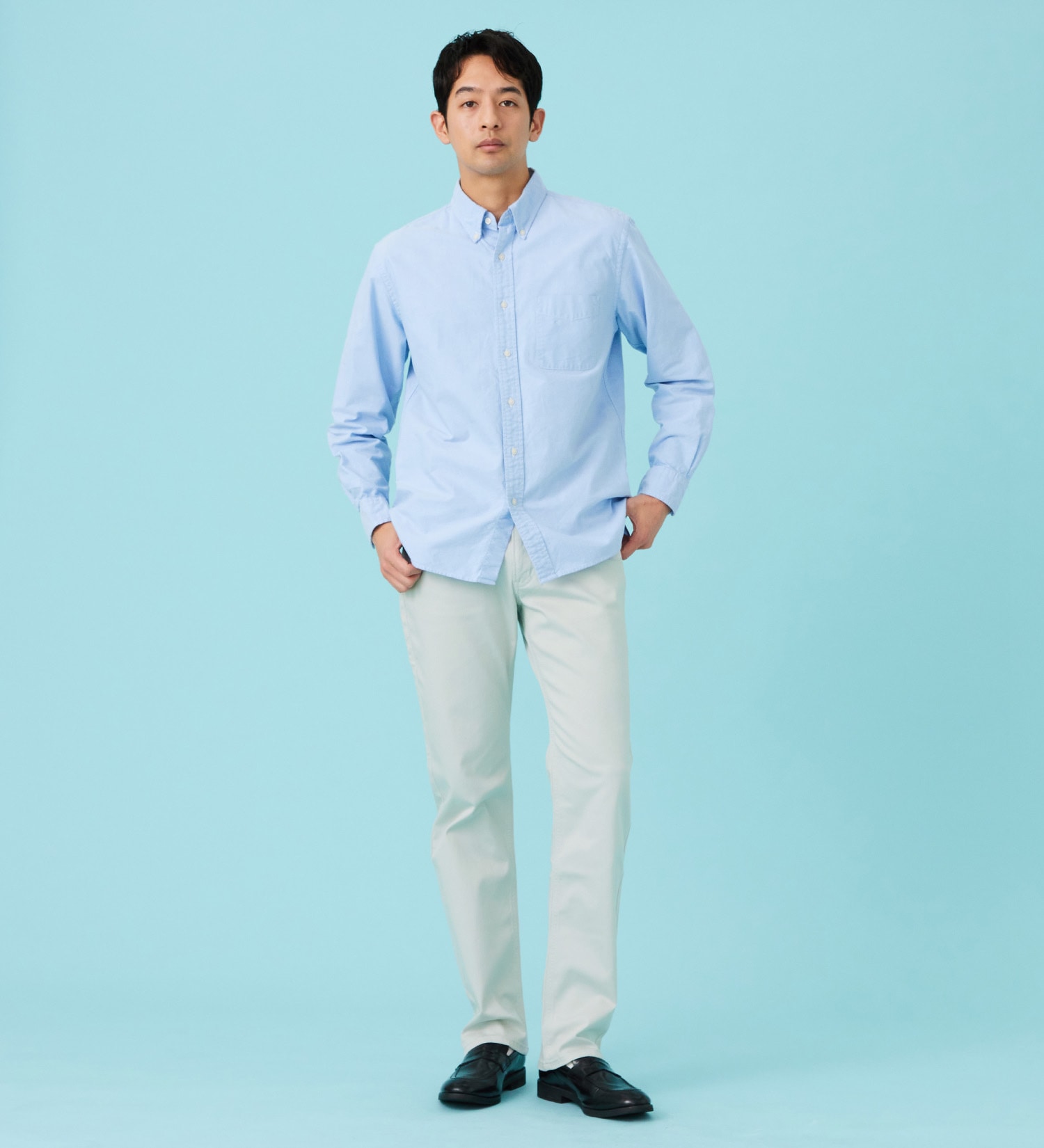 EDWIN(エドウイン)の【予約P】【涼】インターナショナルベーシック COOL ストレート ジーンズ デニムパンツ 麻 ドライタッチ|パンツ/パンツ/メンズ|ライトベージュ