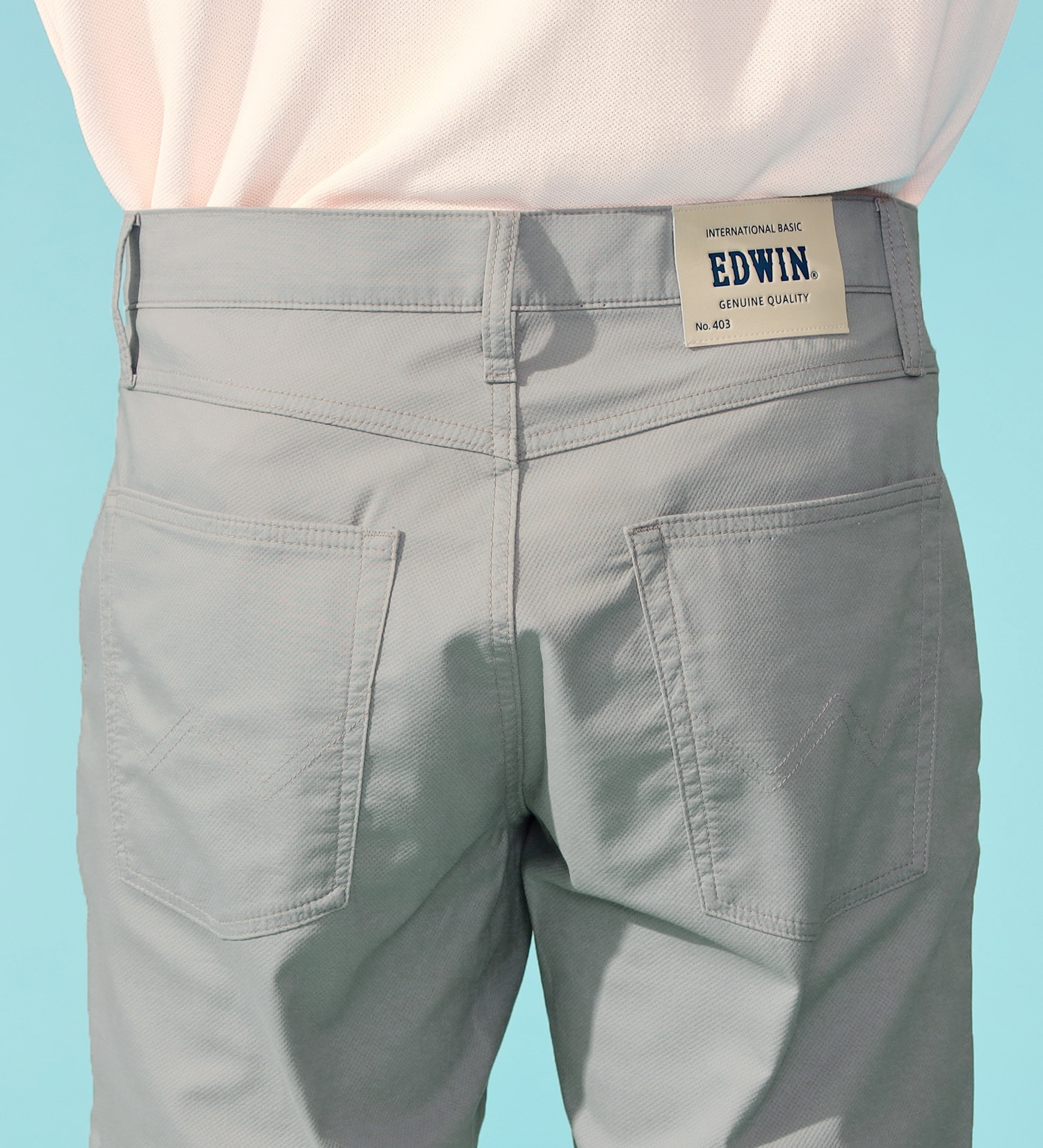 EDWIN(エドウイン)の【涼】インターナショナルベーシック レギュラーストレートパンツ COOLFLEX 裏メッシュ素材 最軽量 スラッシュポケット|パンツ/パンツ/メンズ|グレー
