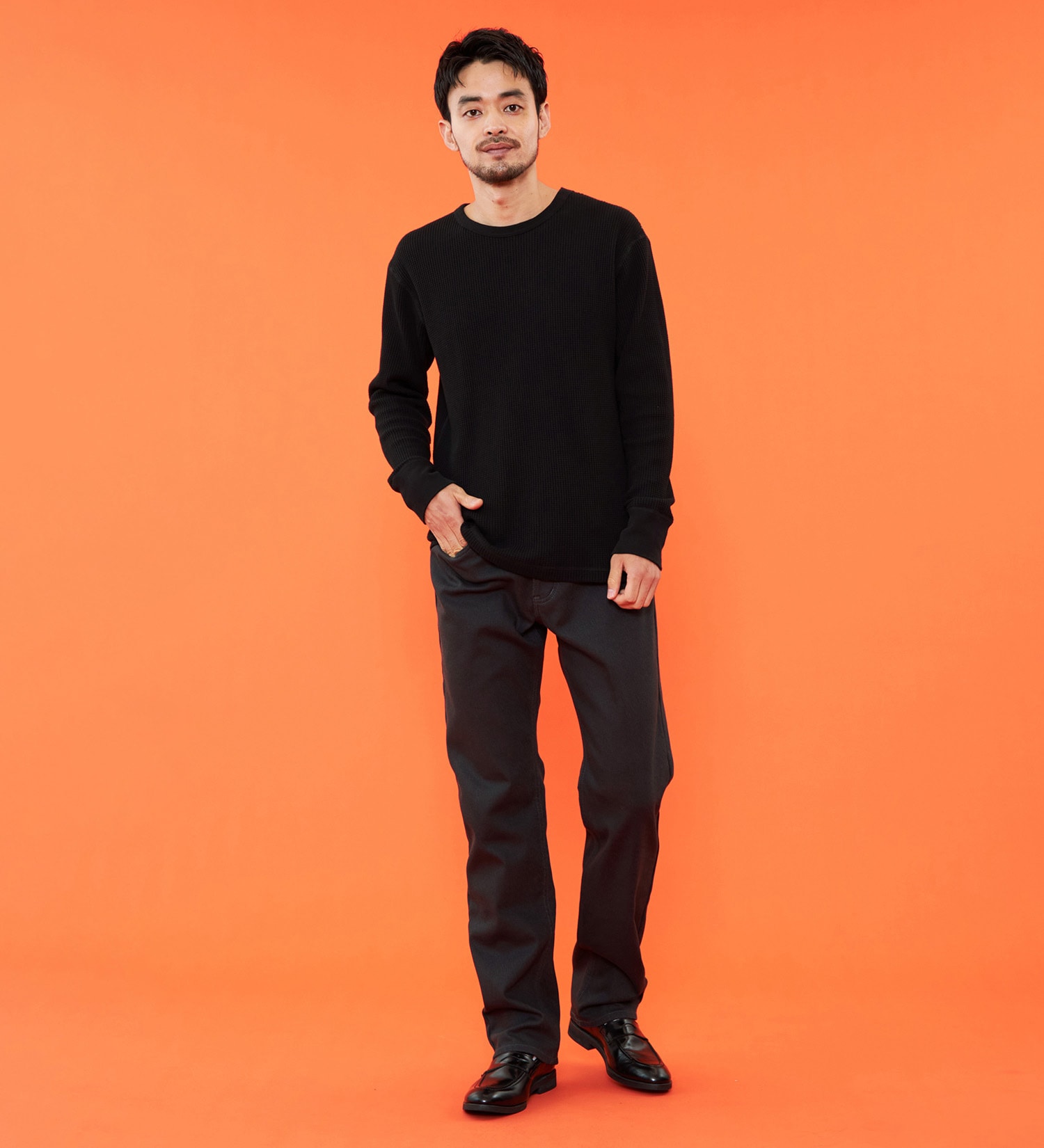 EDWIN(エドウイン)の【予約P】【大きいサイズ】【冬用】WILD FIRE 403 ふつうのストレート デニムパンツ ジーンズ 暖パンツ 裏起毛 保温【暖】|パンツ/デニム / ジーンズパンツ/メンズ|グレー