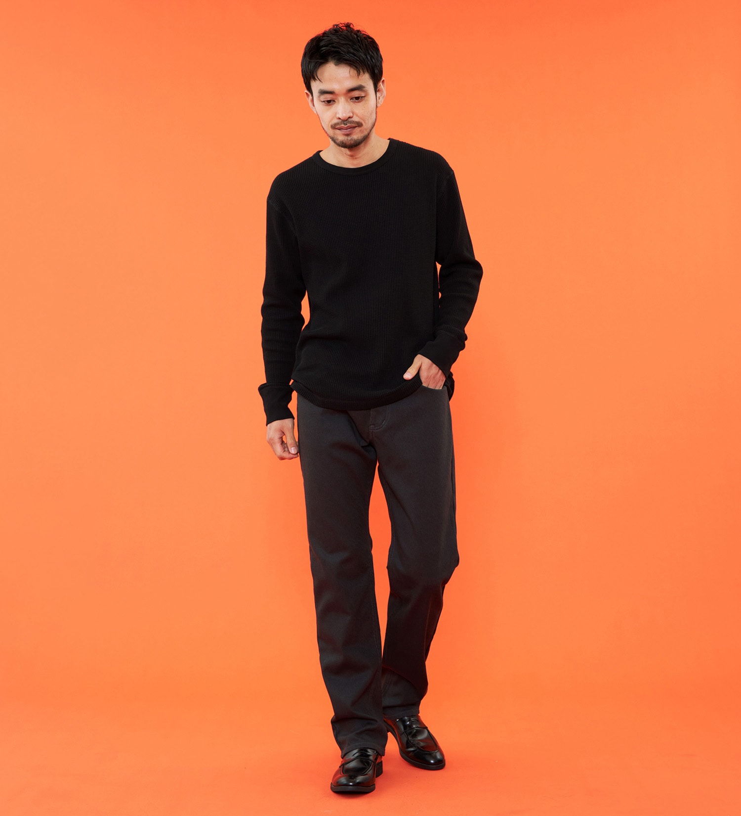 EDWIN(エドウイン)の【予約P】【大きいサイズ】【冬用】WILD FIRE 403 ふつうのストレート デニムパンツ ジーンズ 暖パンツ 裏起毛 保温【暖】|パンツ/デニム / ジーンズパンツ/メンズ|グレー