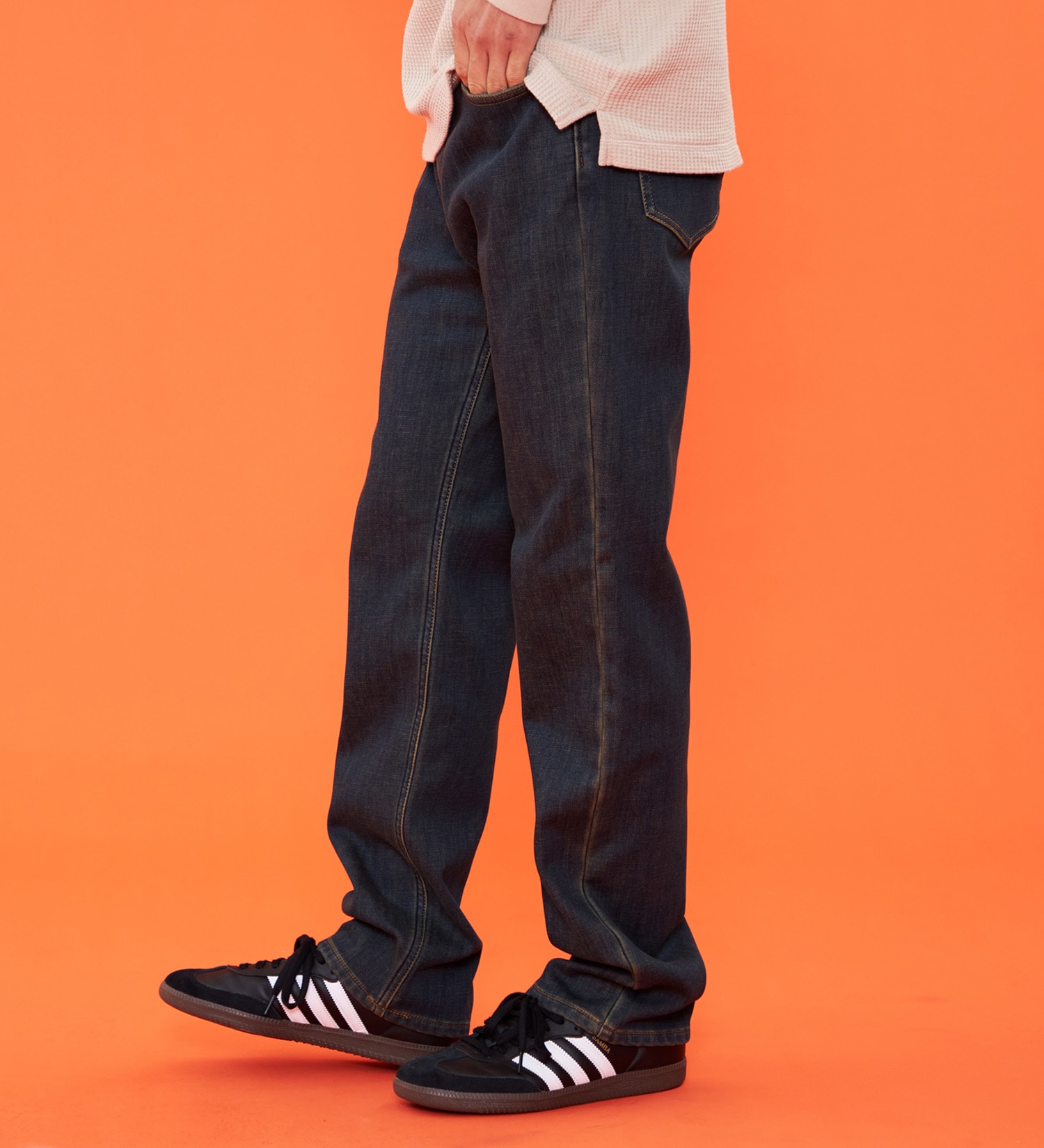 EDWIN(エドウイン)の【予約P】【冬用】WILD FIRE 403 ふつうのストレート デニムパンツ ジーンズ 暖パンツ 裏起毛 保温【暖】|パンツ/デニム / ジーンズパンツ/メンズ|中色ブルー