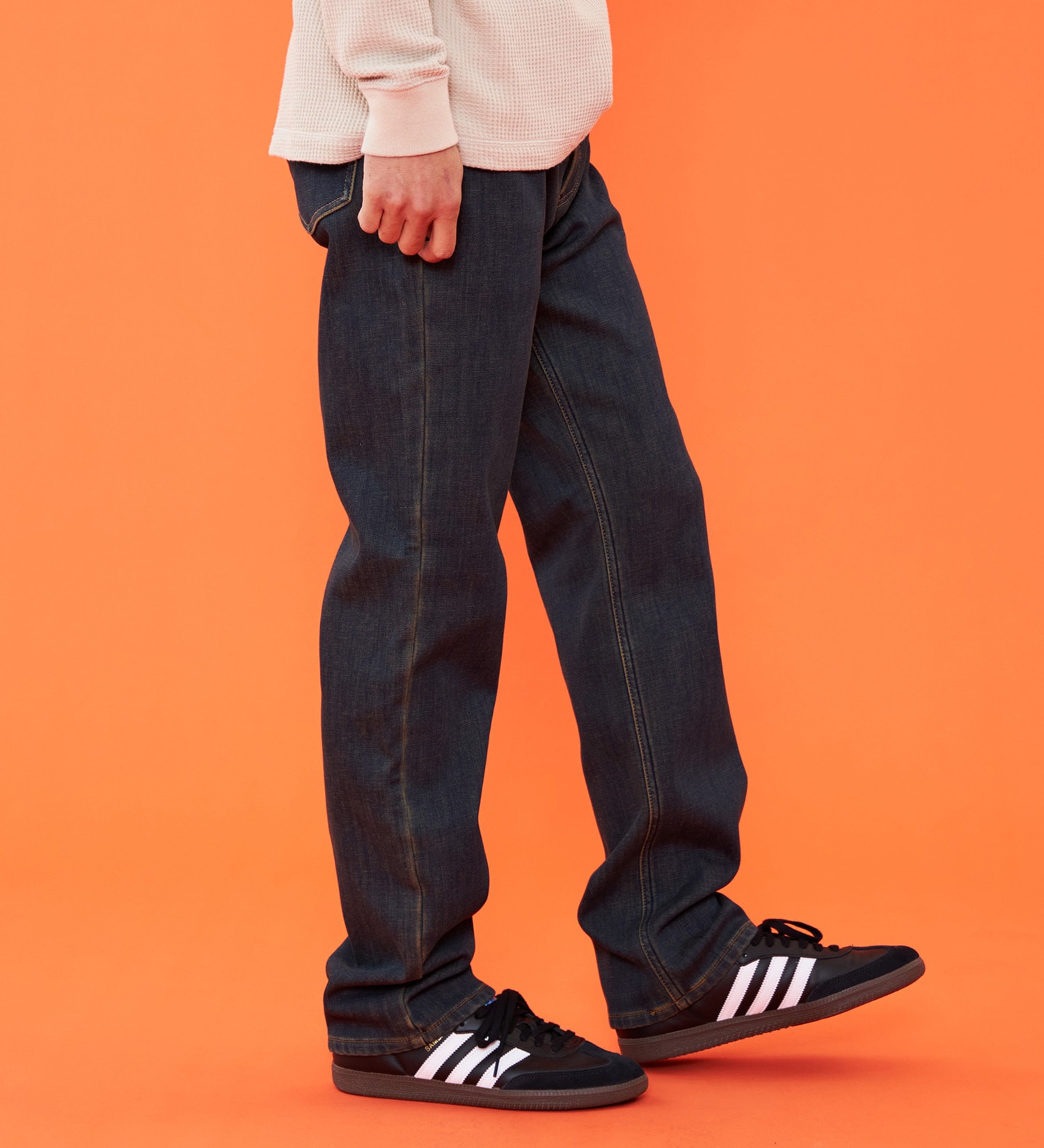 EDWIN(エドウイン)の【予約P】【冬用】WILD FIRE 403 ふつうのストレート デニムパンツ ジーンズ 暖パンツ 裏起毛 保温【暖】|パンツ/デニム / ジーンズパンツ/メンズ|中色ブルー