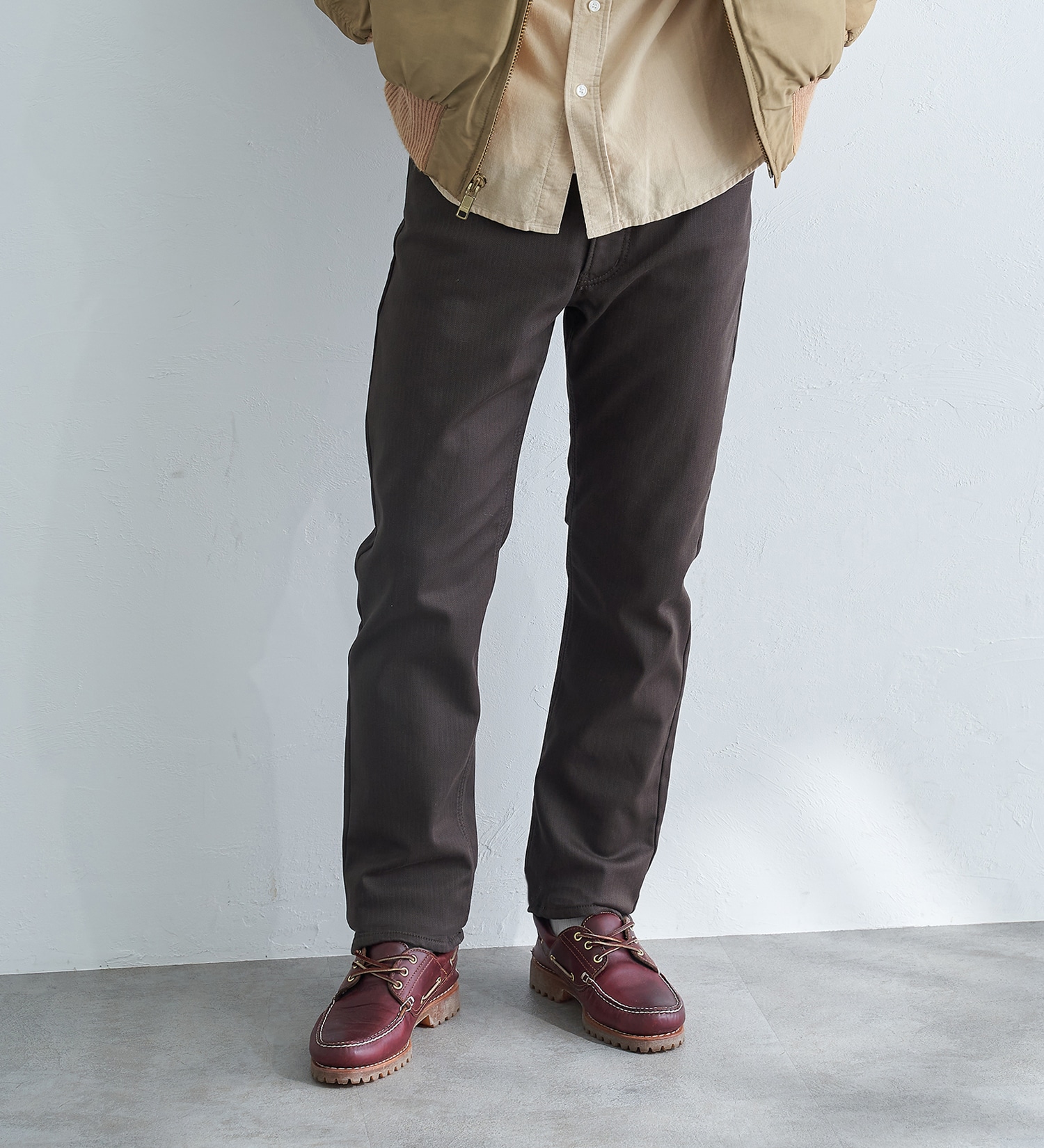 EDWIN(エドウイン)の【先行SALE】2層で暖かい EDWIN インターナショナルベーシック レギュラーストレートパンツ403 WILD FIRE 2層ボンディング構造 【暖】|パンツ/パンツ/メンズ|ブラウン
