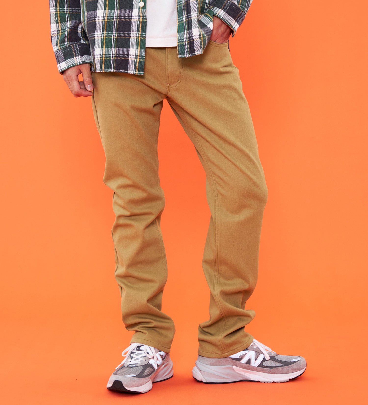 EDWIN(エドウイン)の【予約P】【冬用】WILD FIRE 403 ふつうのストレート デニムパンツ ジーンズ 暖パンツ 裏起毛 保温【暖】|パンツ/デニム / ジーンズパンツ/メンズ|ベージュ