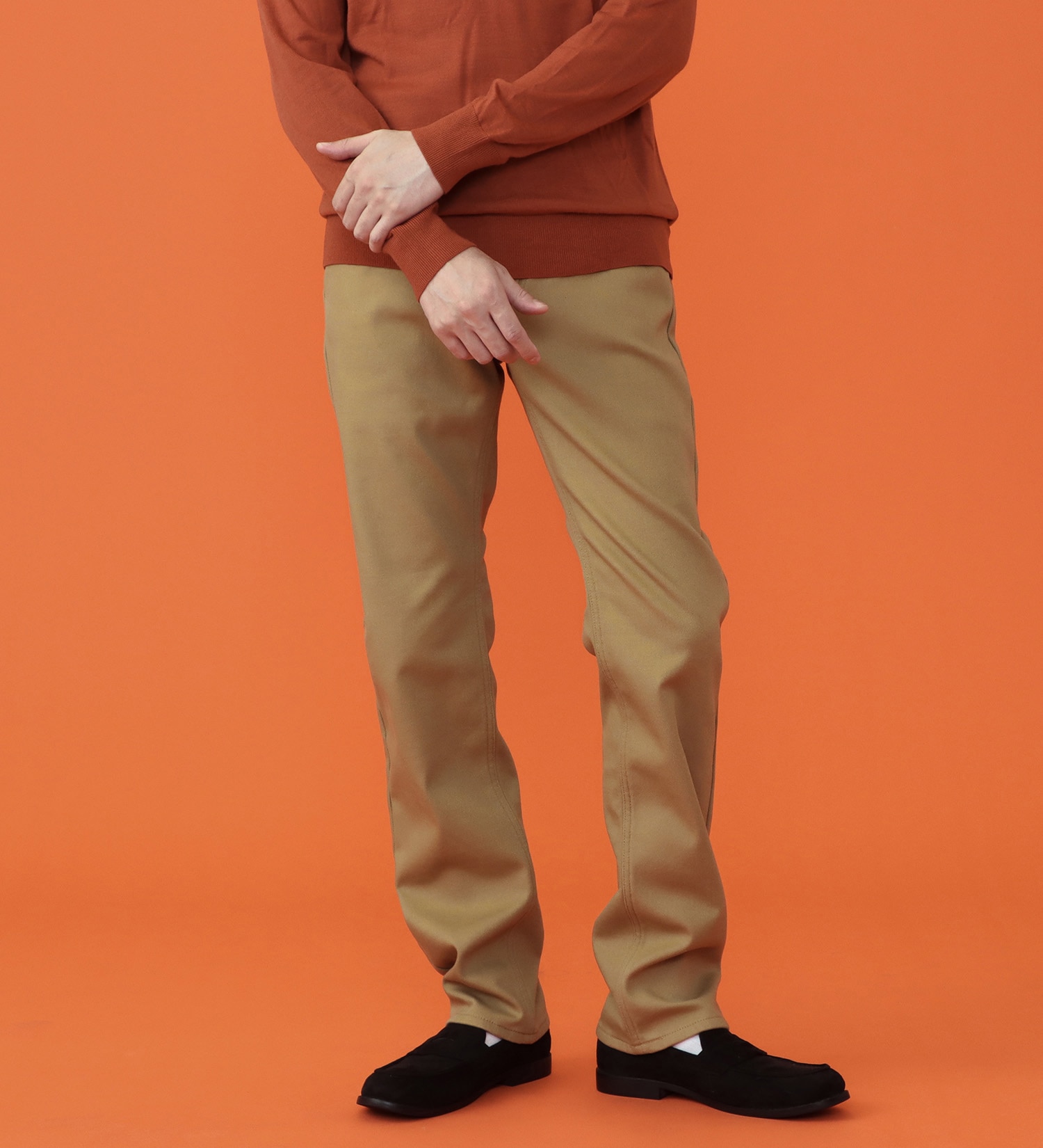 EDWIN(エドウイン)の【予約P】WILD FIRE インターナショナルベーシック 403 ふつうのストレート デニムパンツ 【暖/裏起毛/保温/冬用】|パンツ/パンツ/メンズ|カーキ