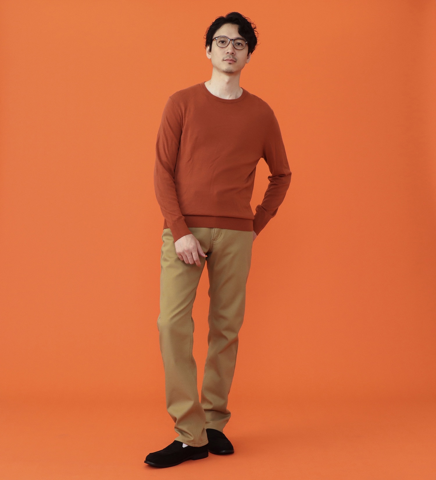 EDWIN(エドウイン)の【予約P】WILD FIRE インターナショナルベーシック 403 ふつうのストレート デニムパンツ 【暖/裏起毛/保温/冬用】|パンツ/パンツ/メンズ|カーキ