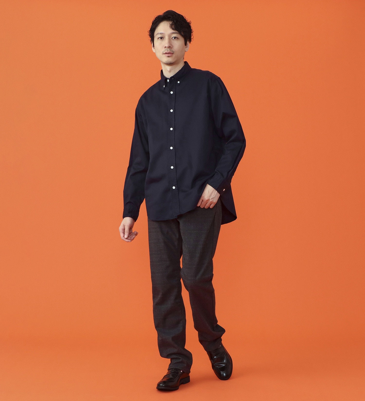 EDWIN(エドウイン)の【予約P】WILD FIRE インターナショナルベーシック 403 ふつうのストレート デニムパンツ 【暖/裏起毛/保温/冬用】|パンツ/パンツ/メンズ|グレンチェック