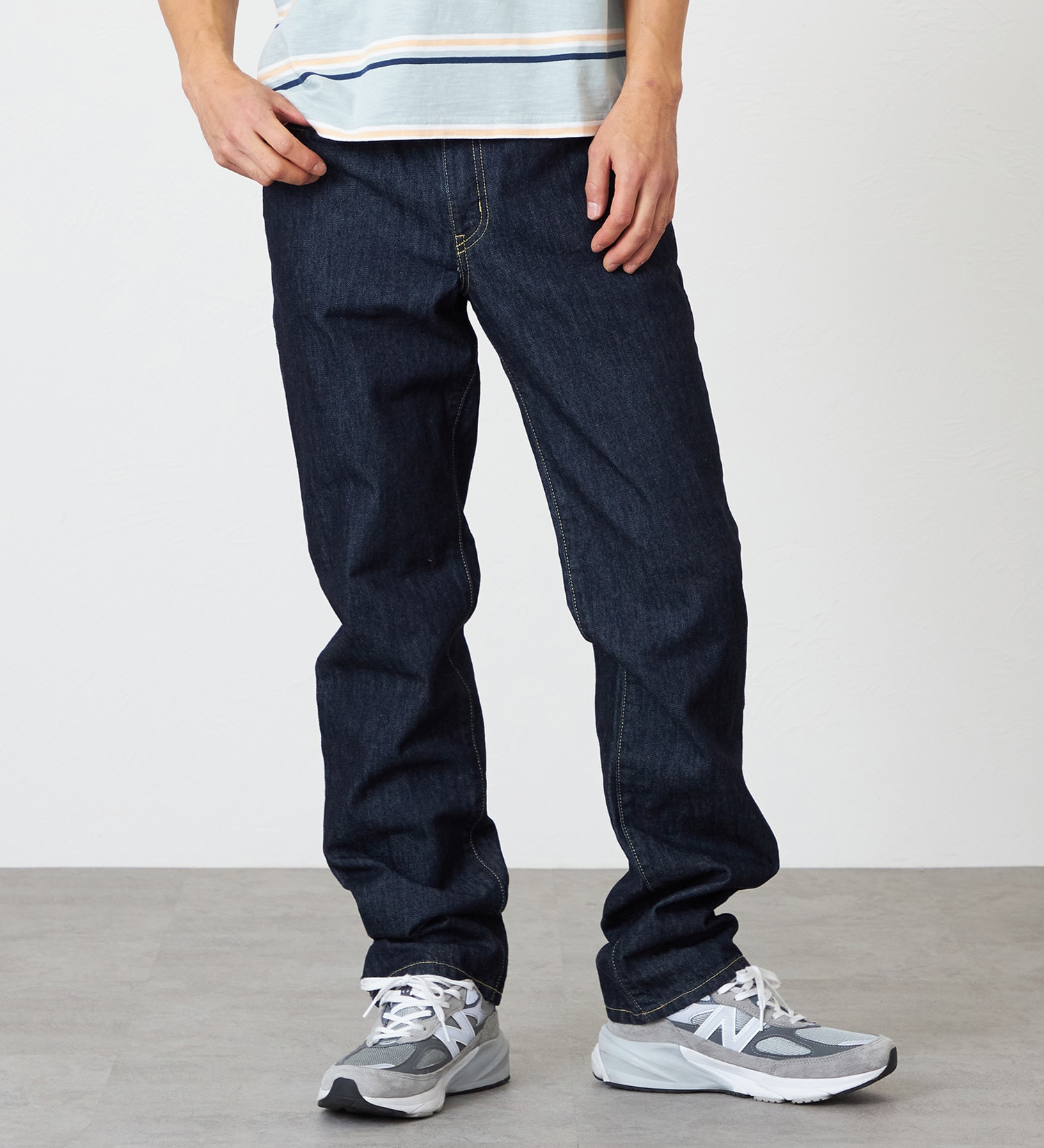 EDWIN(エドウイン)の【裾上げ無料】【大きいサイズ】インターナショナルベーシック 404 ゆったりストレート デニムパンツ ジーンズ|パンツ/デニム / ジーンズパンツ/メンズ|インディゴブルー