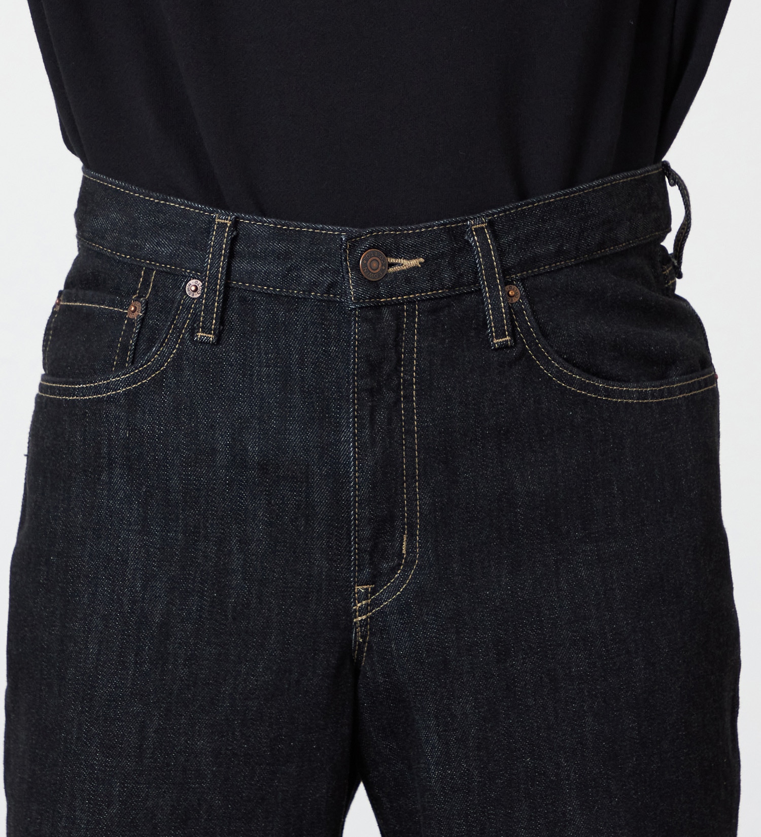 EDWIN(エドウイン)の【裾上げ無料】【大きいサイズ】インターナショナルベーシック 404 ゆったりストレート デニムパンツ ジーンズ|パンツ/デニム / ジーンズパンツ/メンズ|ブラックデニム