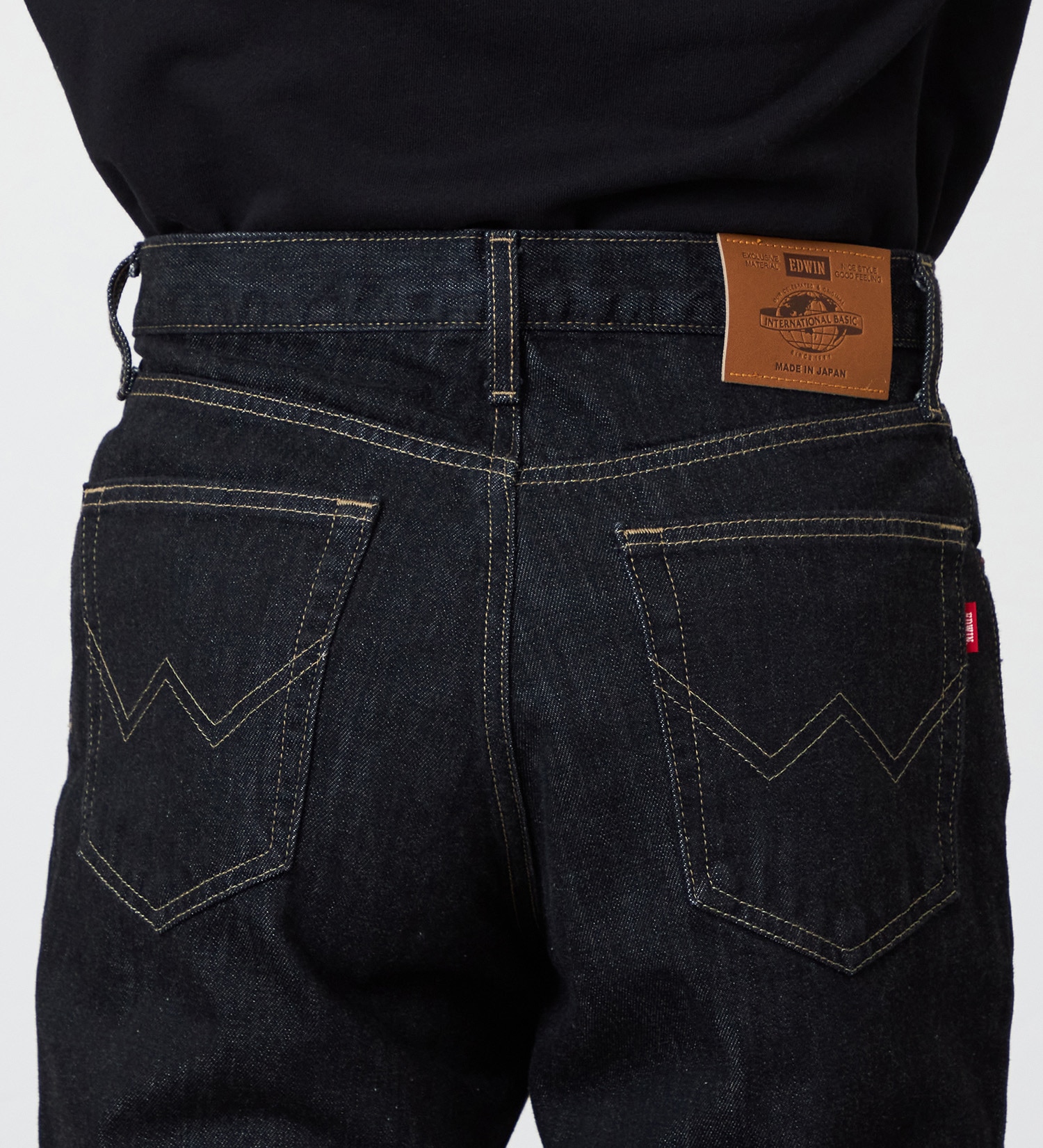 EDWIN(エドウイン)の【裾上げ無料】【大きいサイズ】インターナショナルベーシック 404 ゆったりストレート デニムパンツ ジーンズ|パンツ/デニム / ジーンズパンツ/メンズ|ブラックデニム