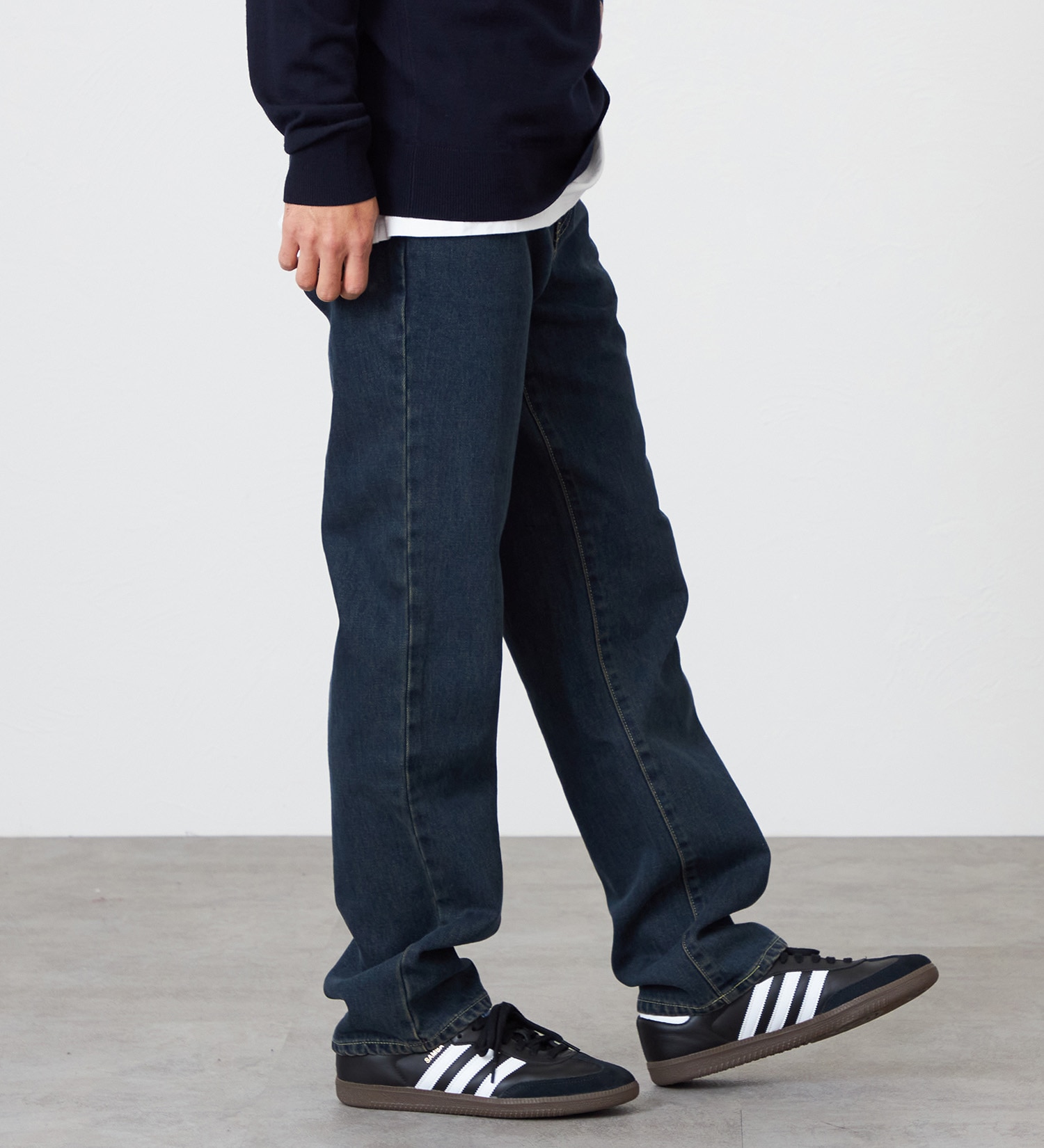 EDWIN(エドウイン)の【裾上げ無料】【大きいサイズ】インターナショナルベーシック 404 ゆったりストレート デニムパンツ ジーンズ|パンツ/デニム / ジーンズパンツ/メンズ|中色ブルー2