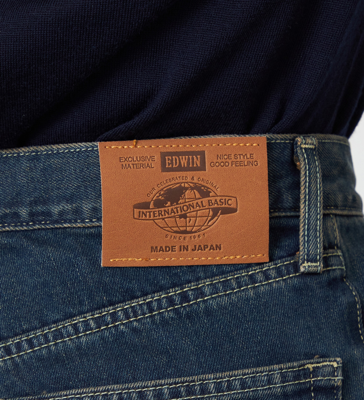 EDWIN(エドウイン)の【裾上げ無料】【大きいサイズ】インターナショナルベーシック 404 ゆったりストレート デニムパンツ ジーンズ|パンツ/デニム / ジーンズパンツ/メンズ|中色ブルー2