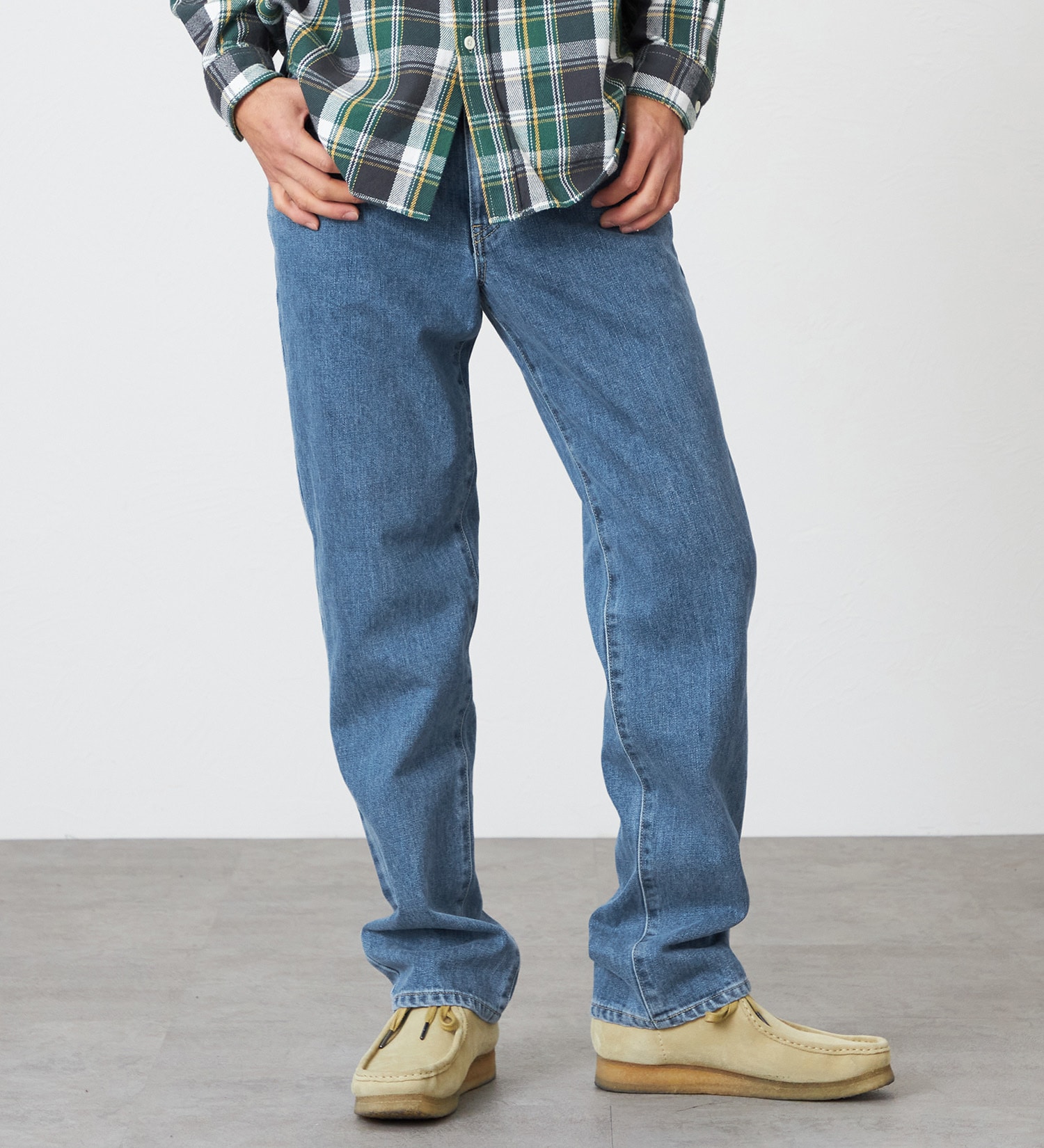 EDWIN(エドウイン)の【裾上げ無料】【大きいサイズ】インターナショナルベーシック 404 ゆったりストレート デニムパンツ ジーンズ|パンツ/デニム / ジーンズパンツ/メンズ|淡色ブルー