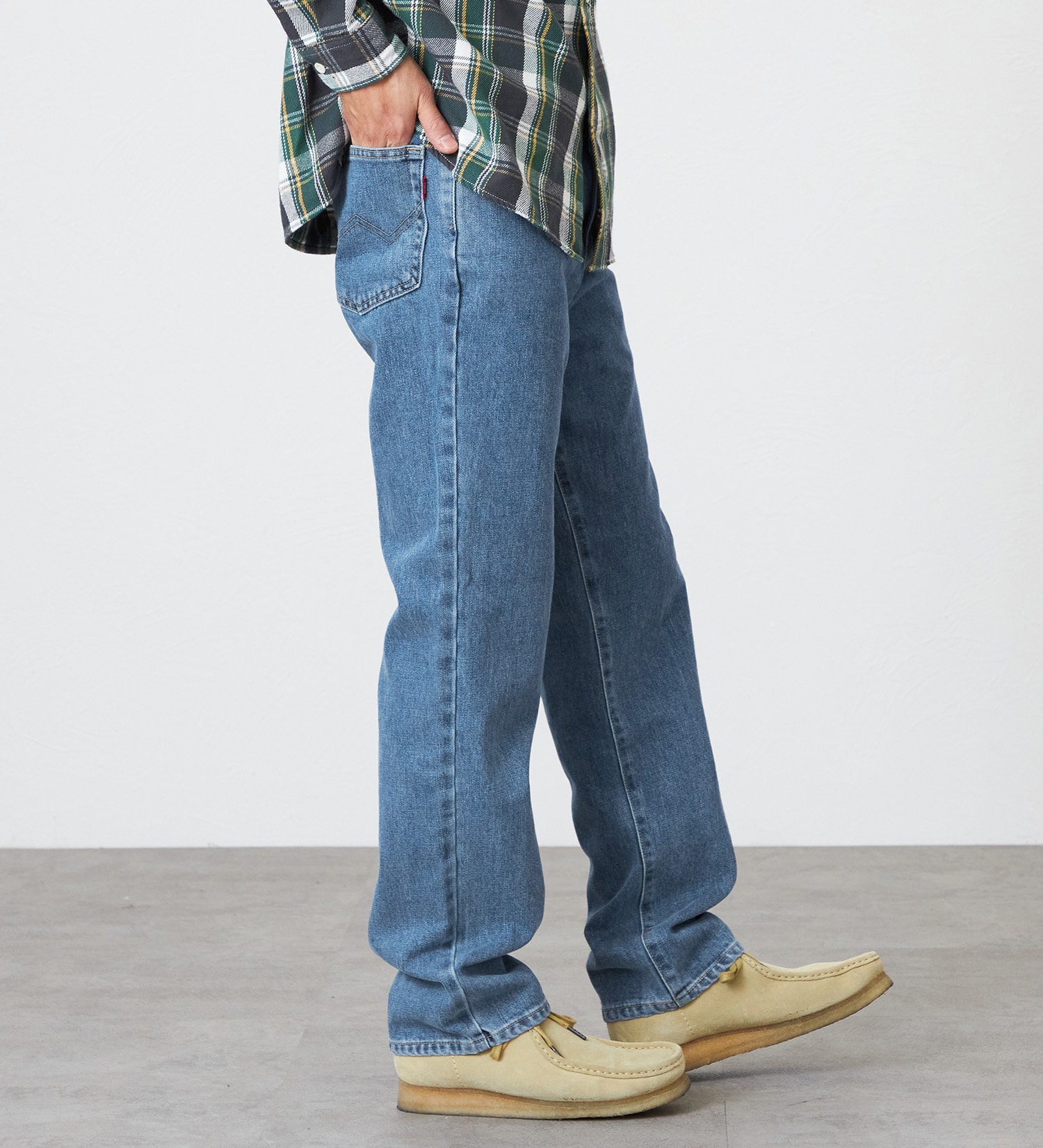 EDWIN(エドウイン)の【裾上げ無料】【大きいサイズ】インターナショナルベーシック 404 ゆったりストレート デニムパンツ ジーンズ|パンツ/デニム / ジーンズパンツ/メンズ|淡色ブルー