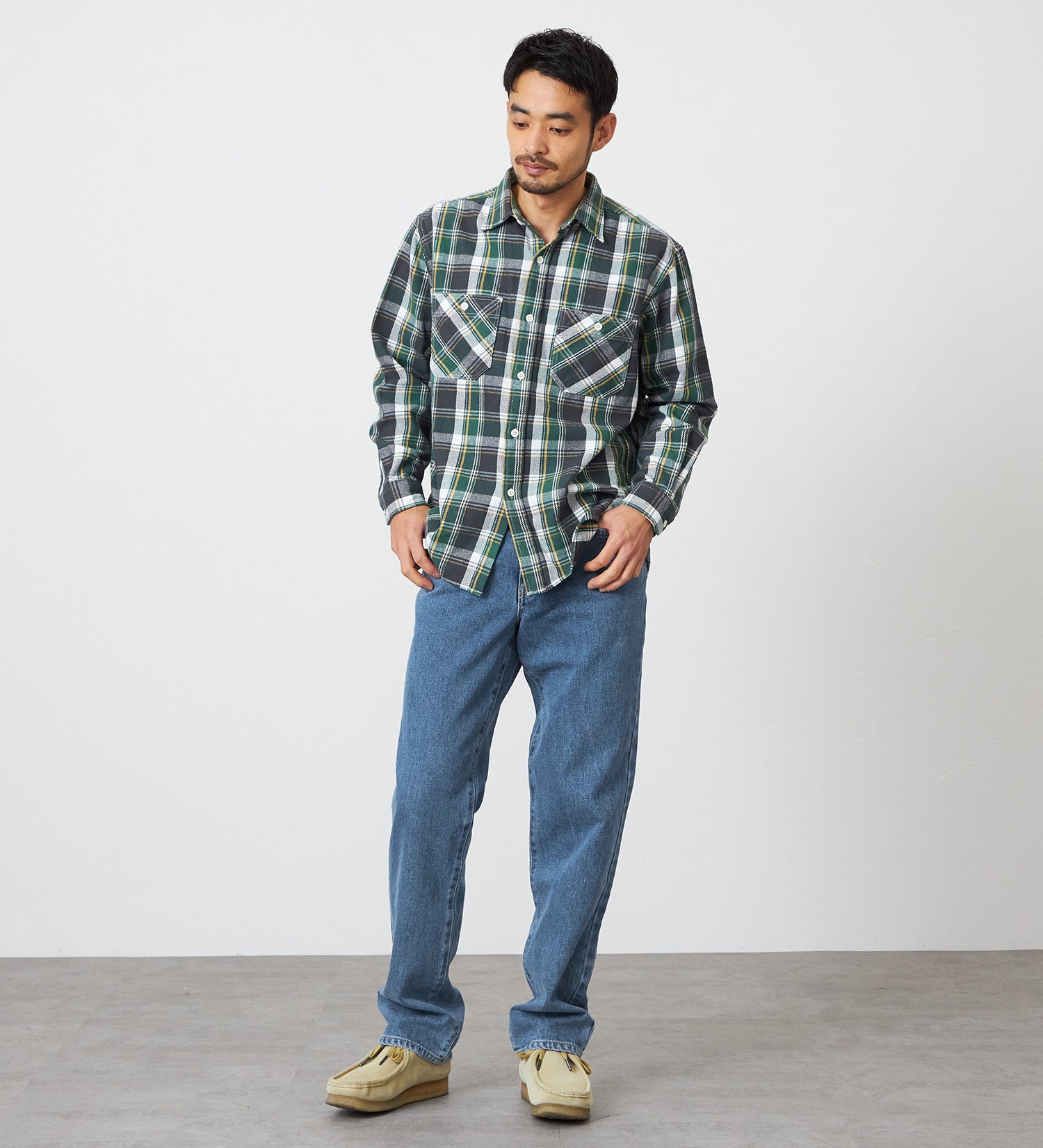 EDWIN(エドウイン)の【裾上げ無料】【大きいサイズ】インターナショナルベーシック 404 ゆったりストレート デニムパンツ ジーンズ|パンツ/デニム / ジーンズパンツ/メンズ|淡色ブルー