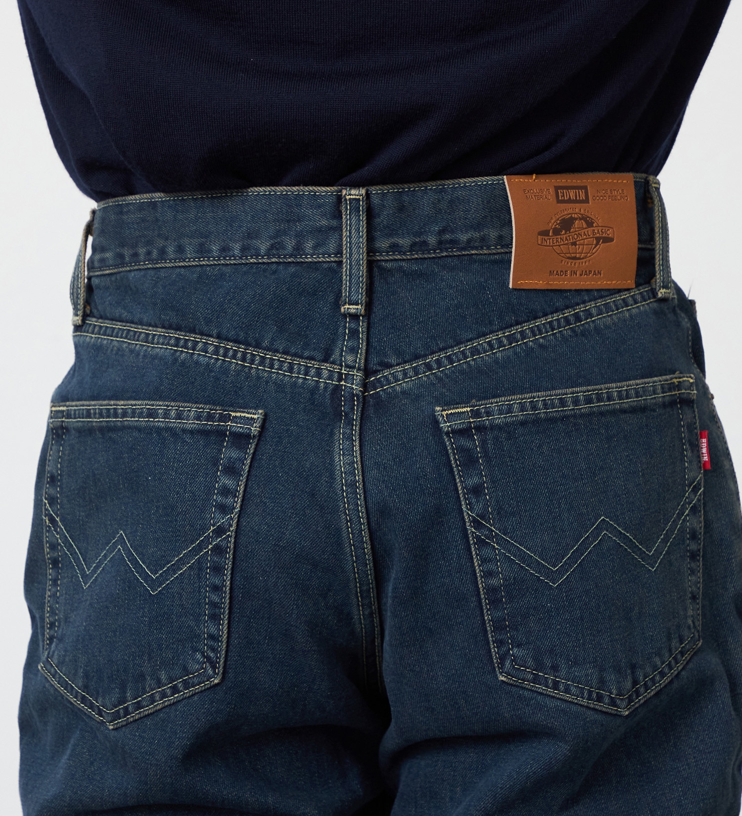 EDWIN(エドウイン)の【裾上げ無料】インターナショナルベーシック 404 ゆったりストレート デニムパンツ ジーンズ|パンツ/デニム / ジーンズパンツ/メンズ|中色ブルー2