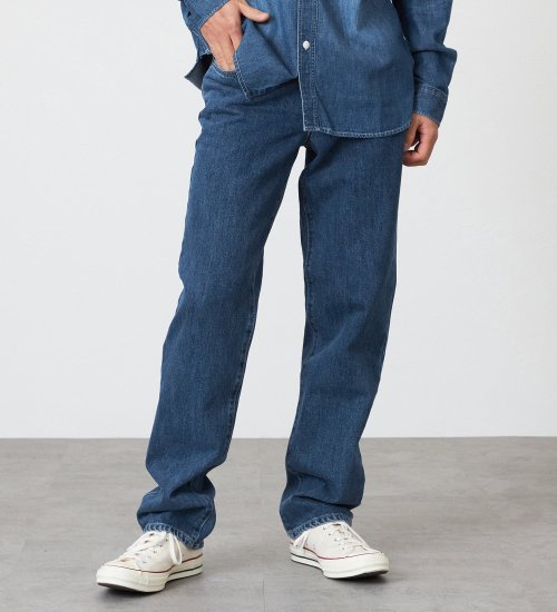 EDWIN(エドウイン)の【裾上げ無料】インターナショナルベーシック 404 ゆったりストレート デニムパンツ ジーンズ|パンツ/デニム / ジーンズパンツ/メンズ|中色ブルー