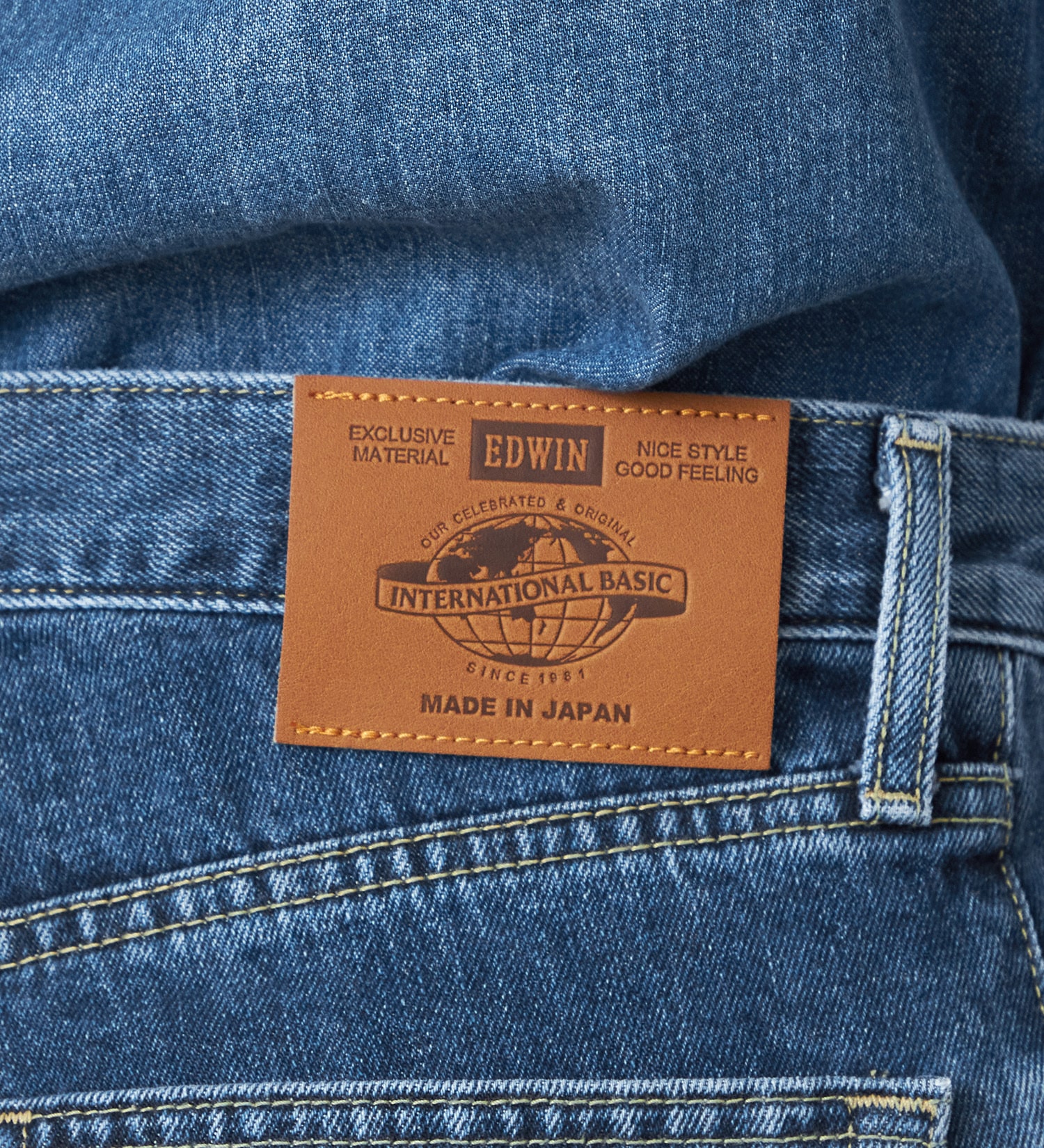 EDWIN(エドウイン)の【裾上げ無料】インターナショナルベーシック 404 ゆったりストレート デニムパンツ ジーンズ|パンツ/デニム / ジーンズパンツ/メンズ|中色ブルー