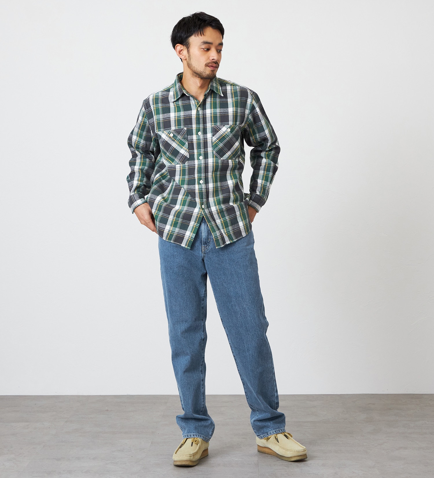 EDWIN(エドウイン)の【裾上げ無料】インターナショナルベーシック 404 ゆったりストレート デニムパンツ ジーンズ|パンツ/デニム / ジーンズパンツ/メンズ|淡色ブルー