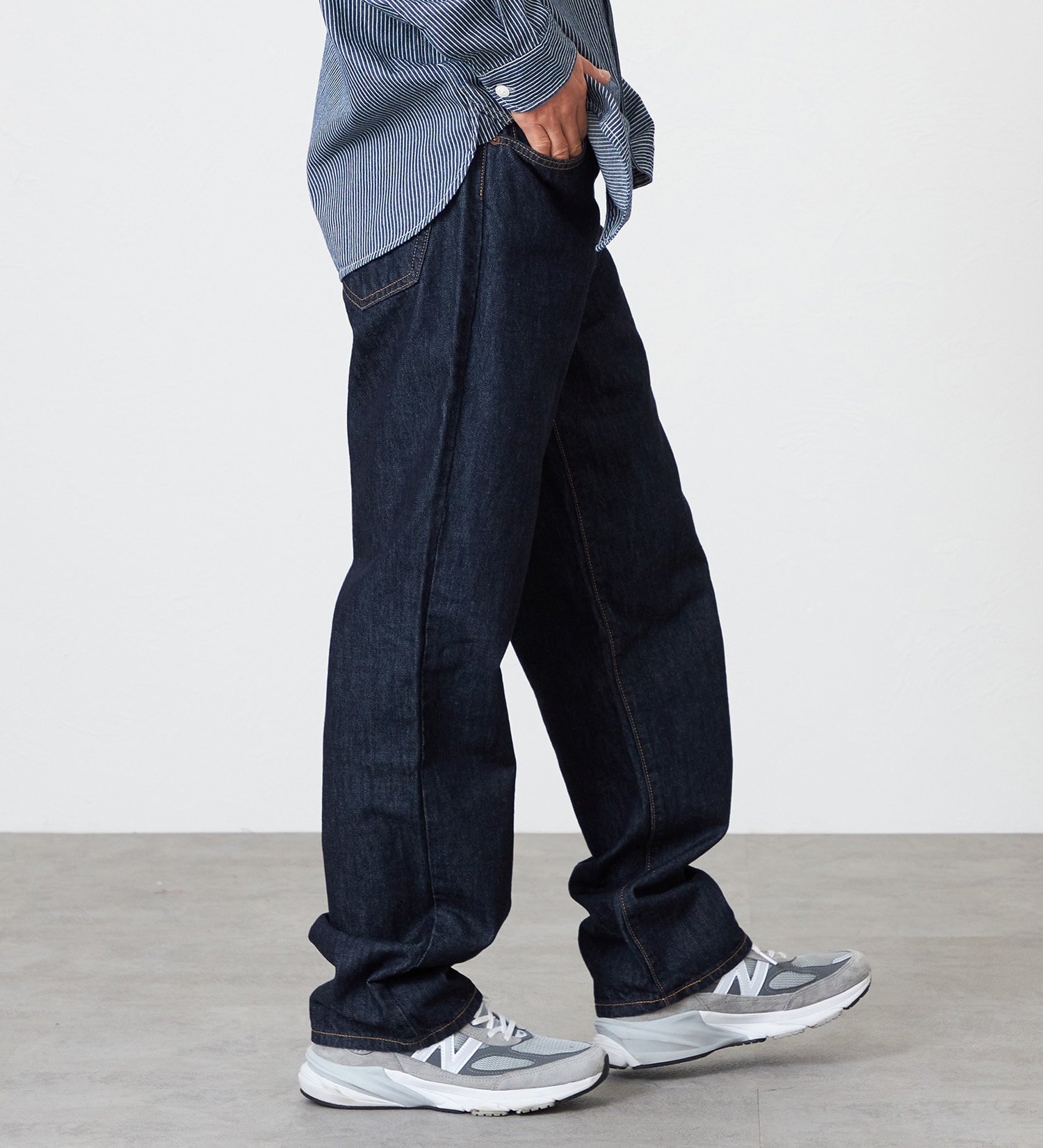 EDWIN(エドウイン)の【裾上げ無料】インターナショナルベーシック 405 ワイド デニムパンツ ジーンズ|パンツ/デニム / ジーンズパンツ/メンズ|インディゴブルー