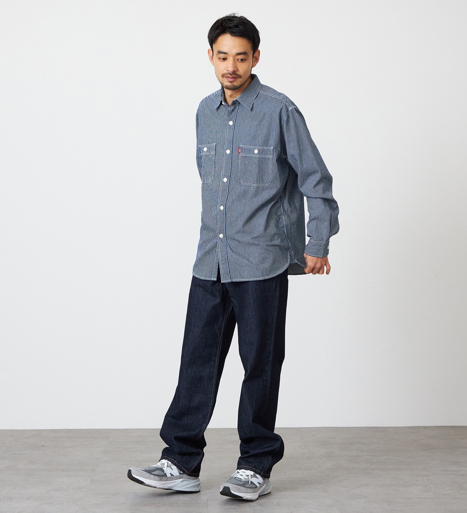 EDWIN(エドウイン)の【裾上げ無料】インターナショナルベーシック 405 ワイド デニムパンツ ジーンズ|パンツ/デニム / ジーンズパンツ/メンズ|インディゴブルー