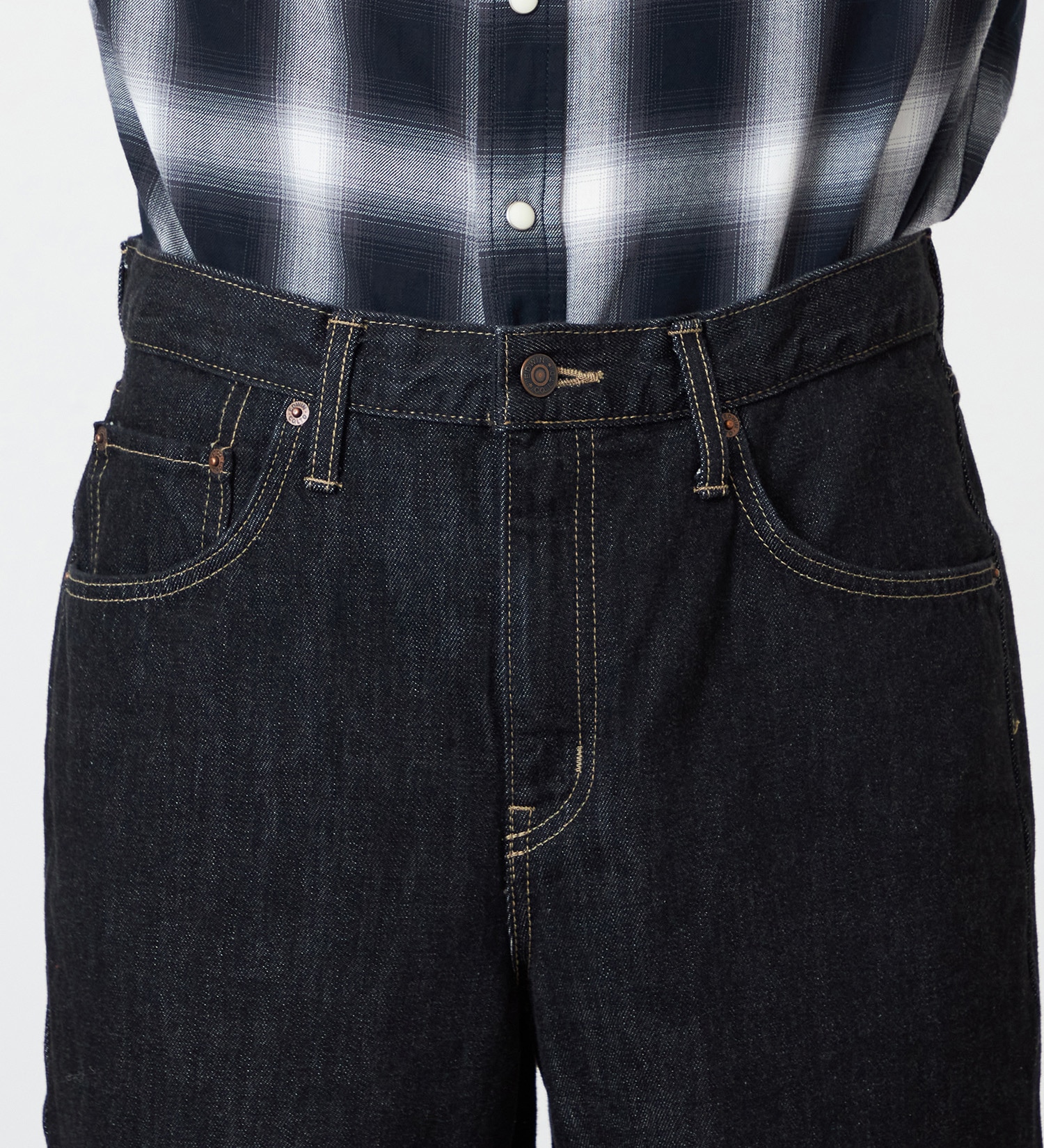 EDWIN(エドウイン)の【裾上げ無料】インターナショナルベーシック 405 ワイド デニムパンツ ジーンズ|パンツ/デニム / ジーンズパンツ/メンズ|ブラックデニム