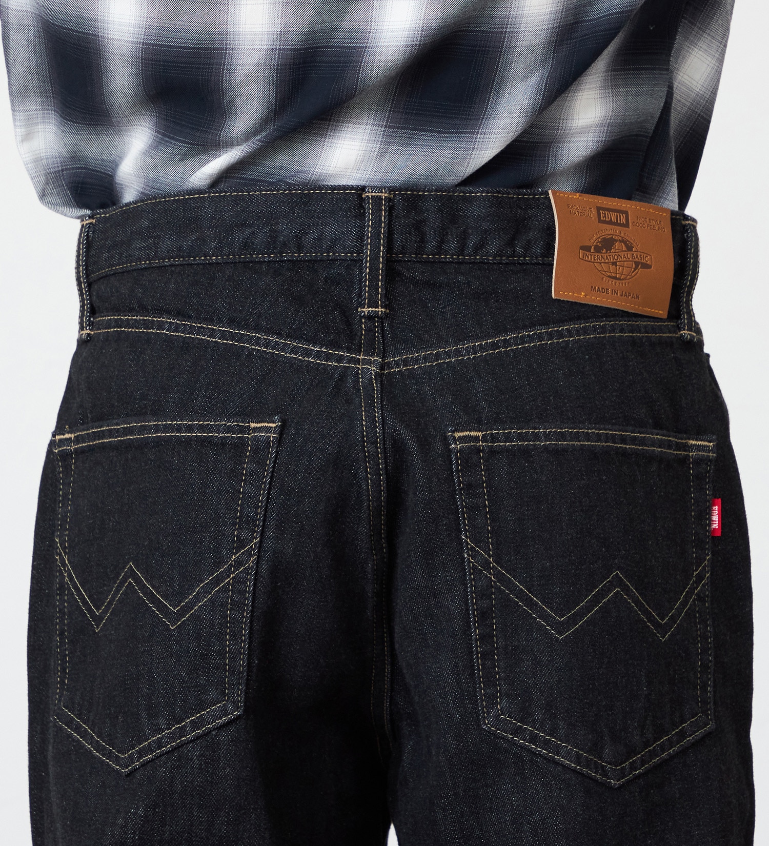 EDWIN(エドウイン)の【裾上げ無料】インターナショナルベーシック 405 ワイド デニムパンツ ジーンズ|パンツ/デニム / ジーンズパンツ/メンズ|ブラックデニム
