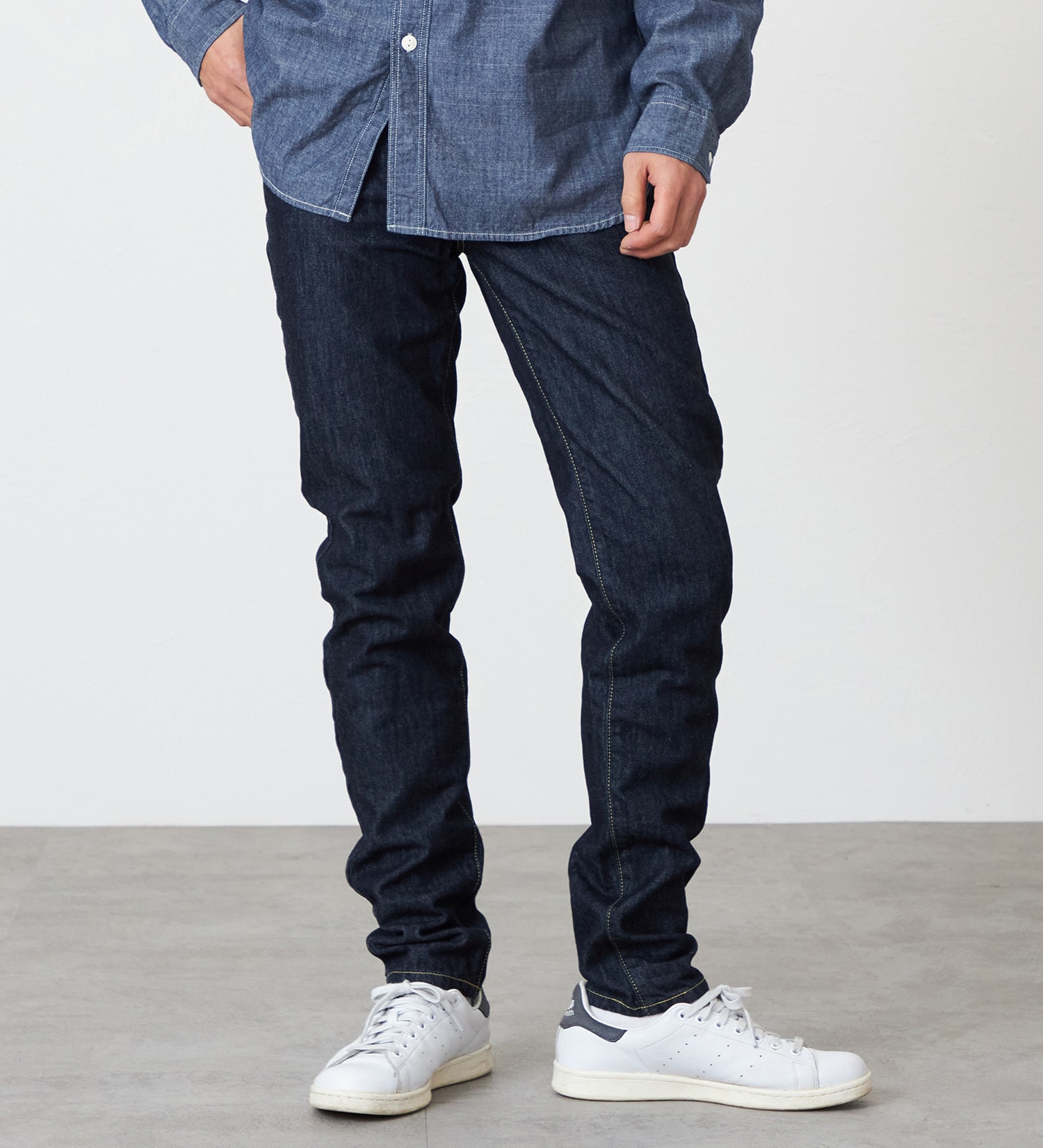 EDWIN(エドウイン)の【試着対象】【裾上げ無料】インターナショナルベーシック 406 すっきりスリム デニムパンツ ジーンズ|パンツ/デニム / ジーンズパンツ/メンズ|インディゴブルー