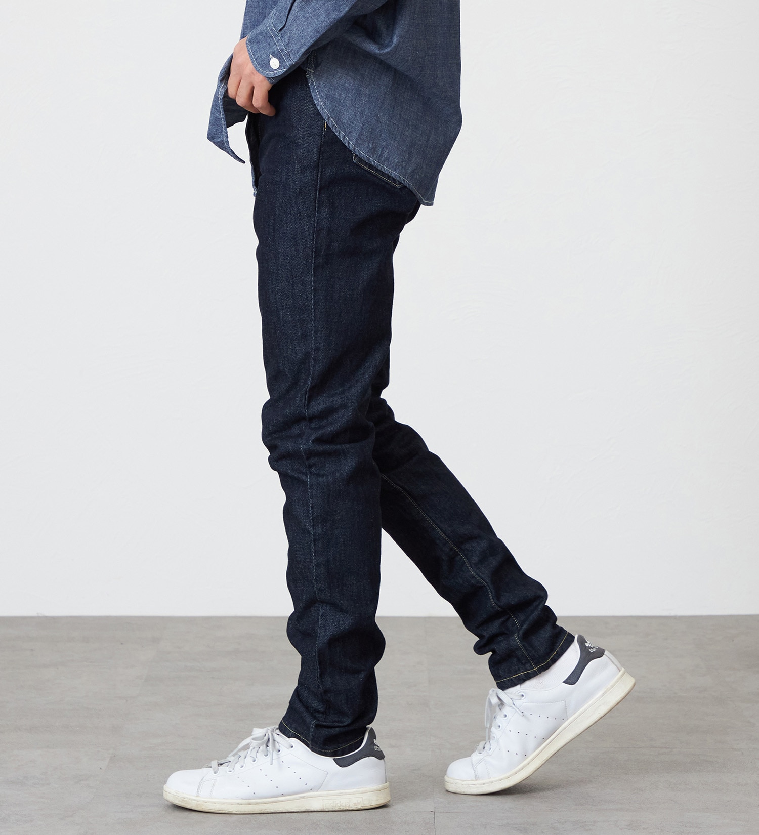 EDWIN(エドウイン)の【試着対象】【裾上げ無料】インターナショナルベーシック 406 すっきりスリム デニムパンツ ジーンズ|パンツ/デニム / ジーンズパンツ/メンズ|インディゴブルー