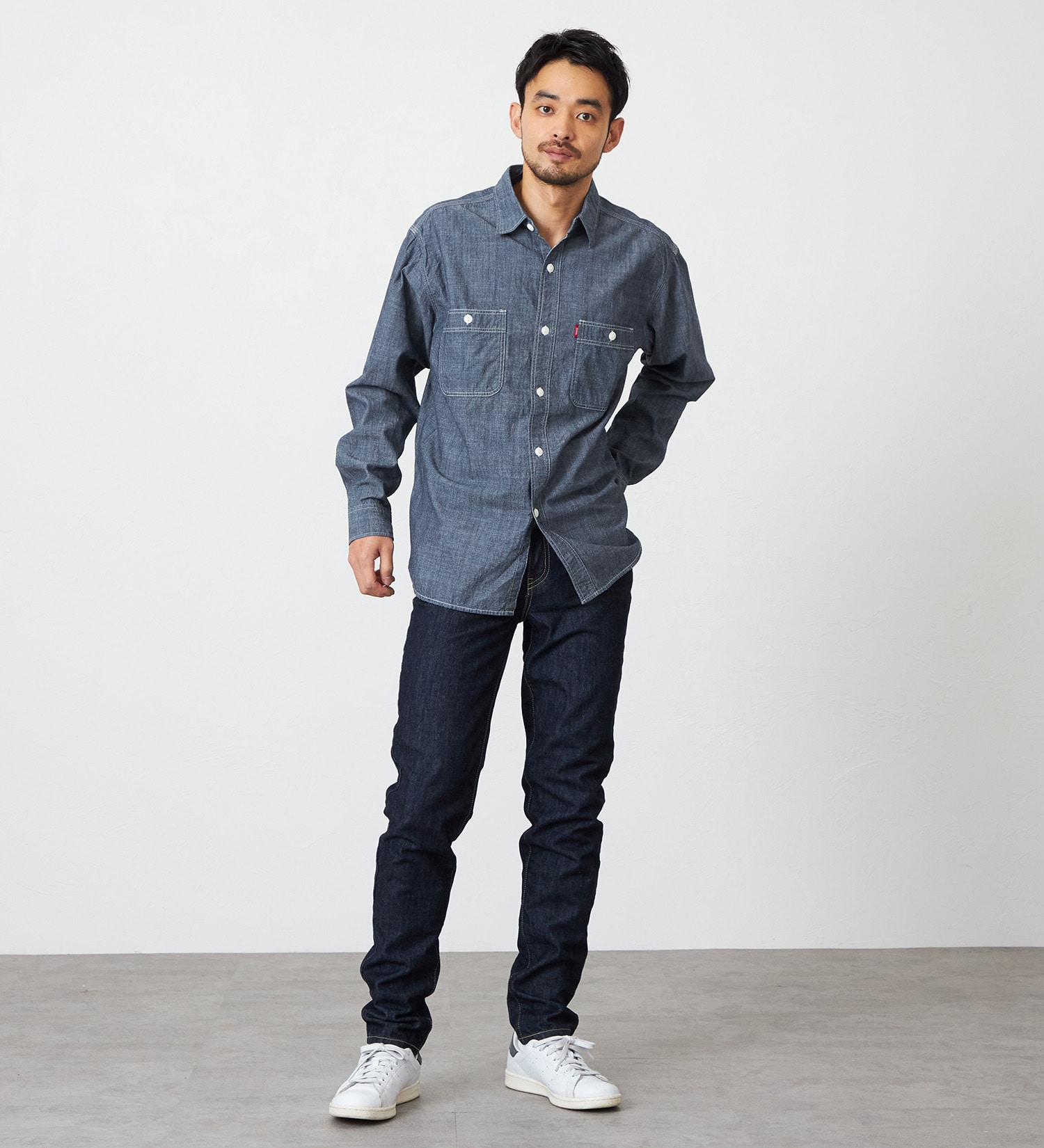 EDWIN(エドウイン)の【試着対象】【裾上げ無料】インターナショナルベーシック 406 すっきりスリム デニムパンツ ジーンズ|パンツ/デニム / ジーンズパンツ/メンズ|インディゴブルー