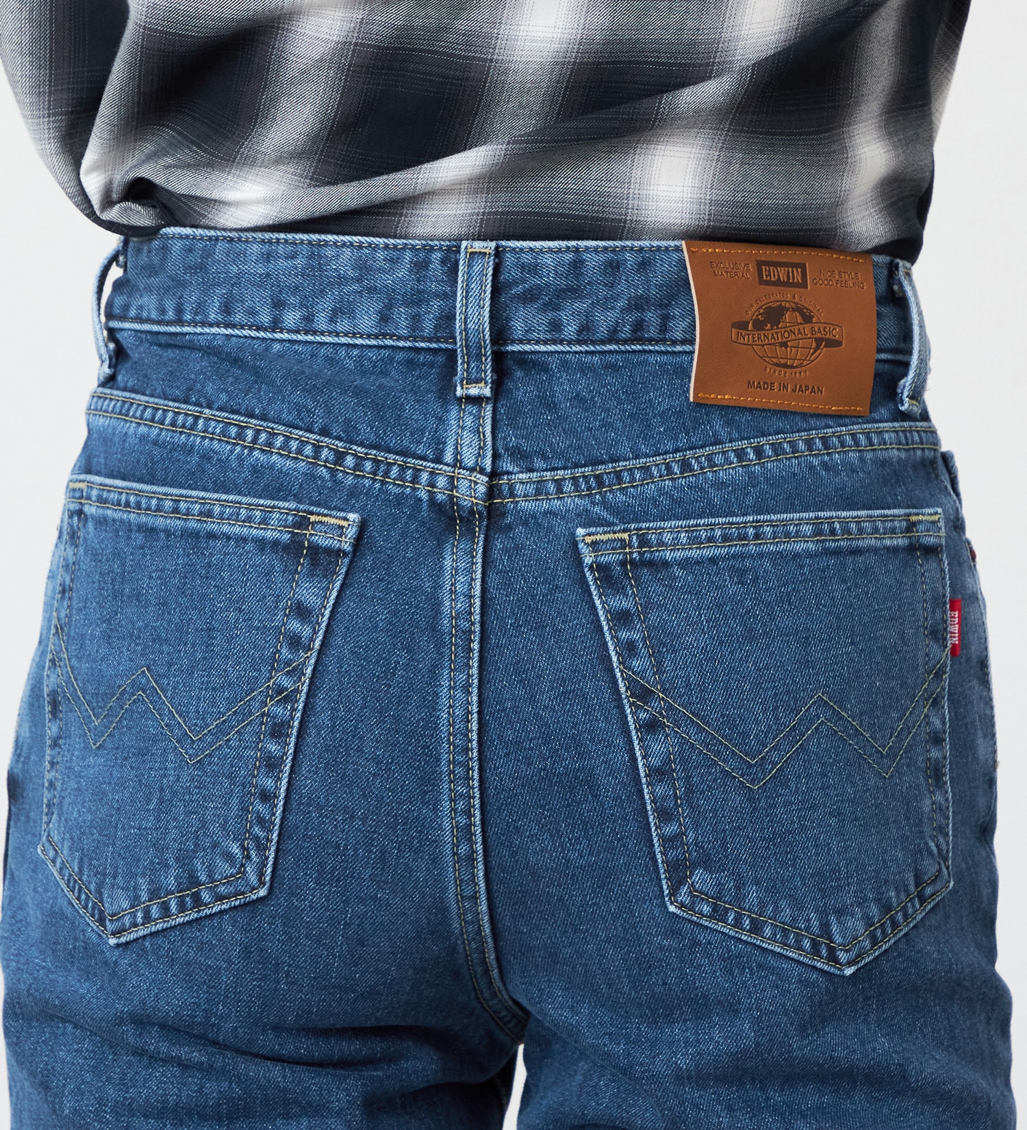 EDWIN(エドウイン)の【試着対象】【裾上げ無料】インターナショナルベーシック 406 すっきりスリム デニムパンツ ジーンズ|パンツ/デニム / ジーンズパンツ/メンズ|中色ブルー